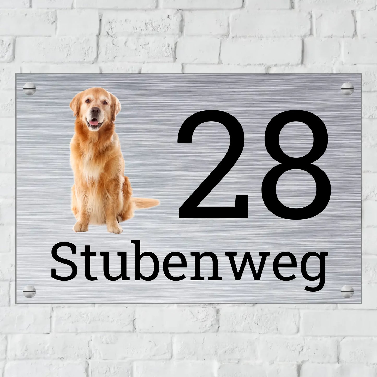 Türschild mit Löchern zum Befestigen für Innen und Außen