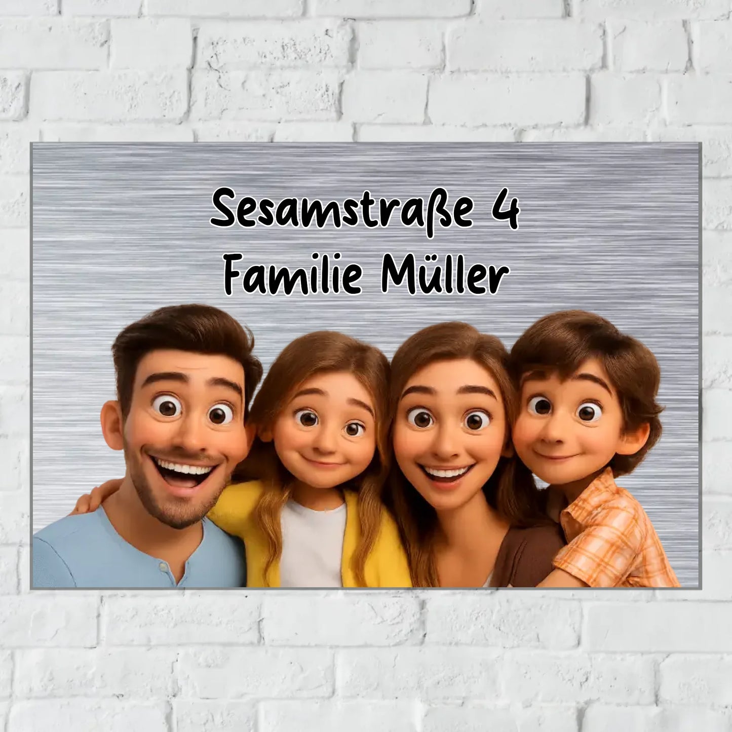 Personalisiertes Schild: dein Foto als Cartoon Zeichentrick - Individuelles Türschild | Personalize Palace
