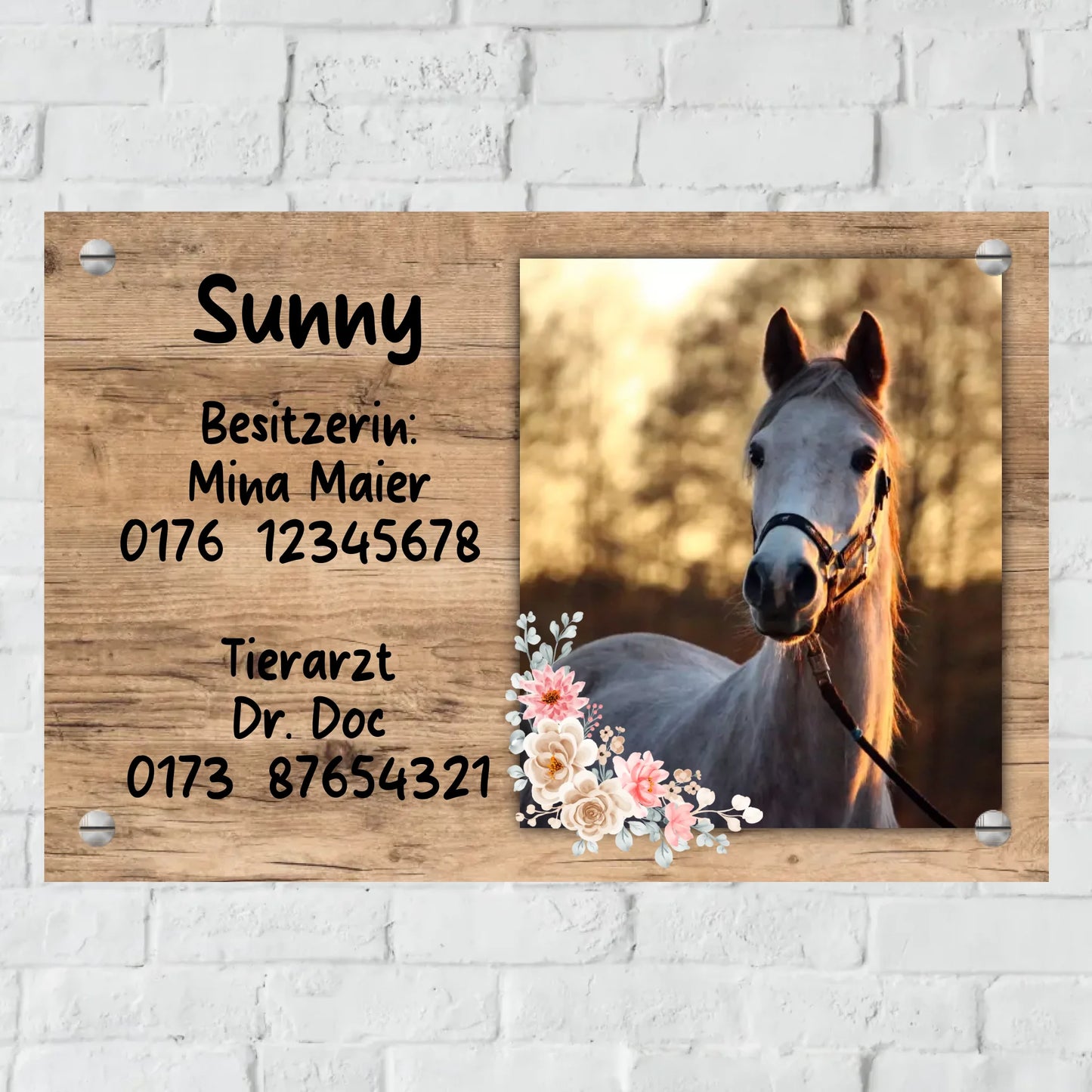 Aluminium Schild für Innen und Außen mit Löchern