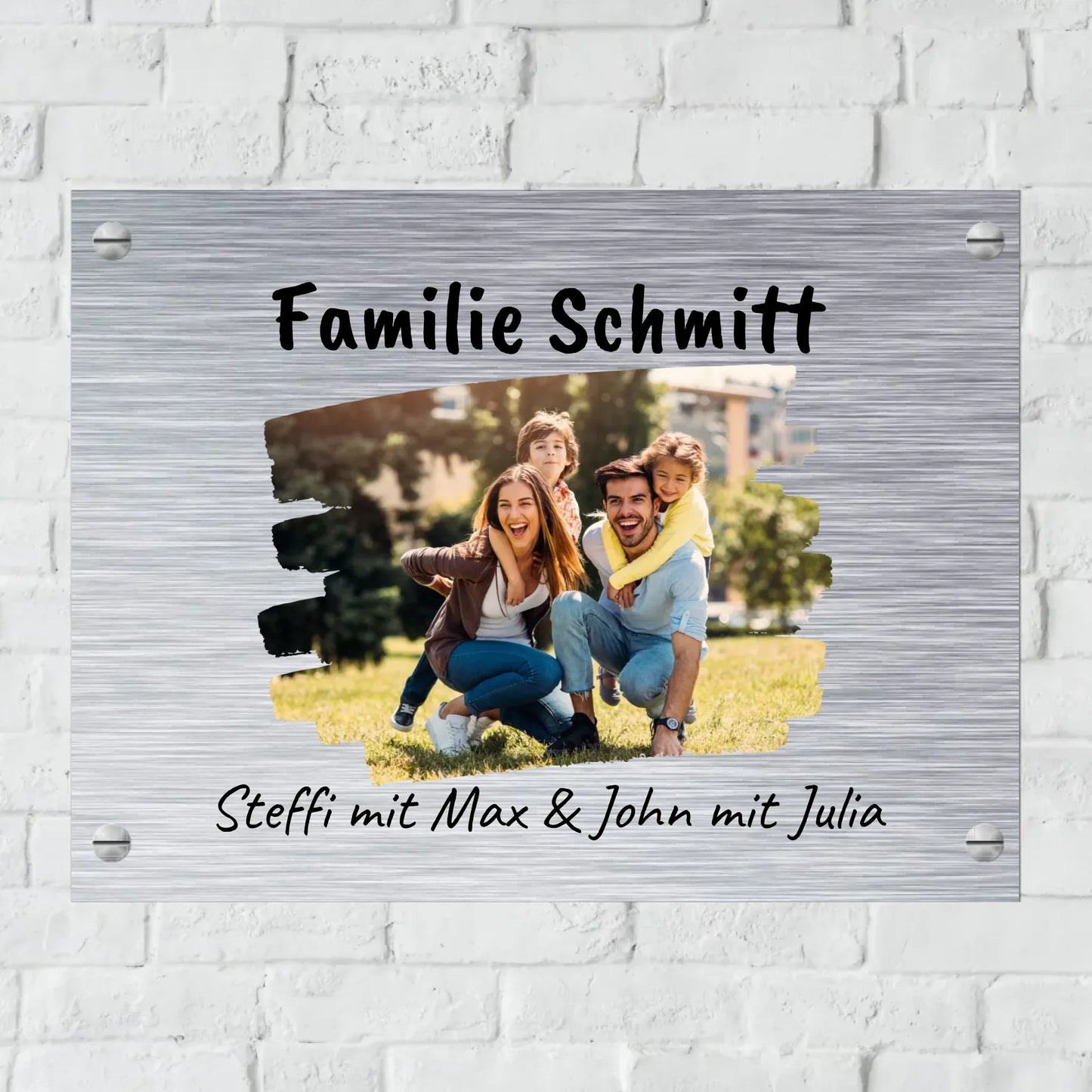 Personalisiertes Schild: Familienschild mit bis zu 8 Personen - Individuelles Türschild | Personalize Palace