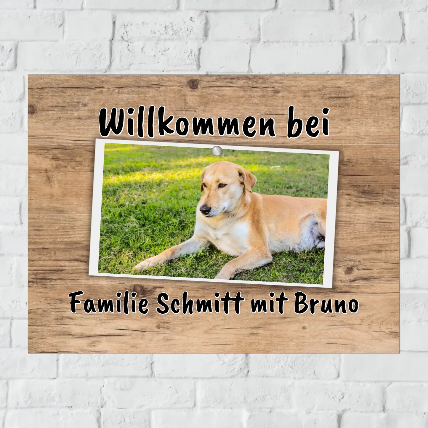 Aluminium Schild für Innen und Außen mit Löchern zur Befestigung