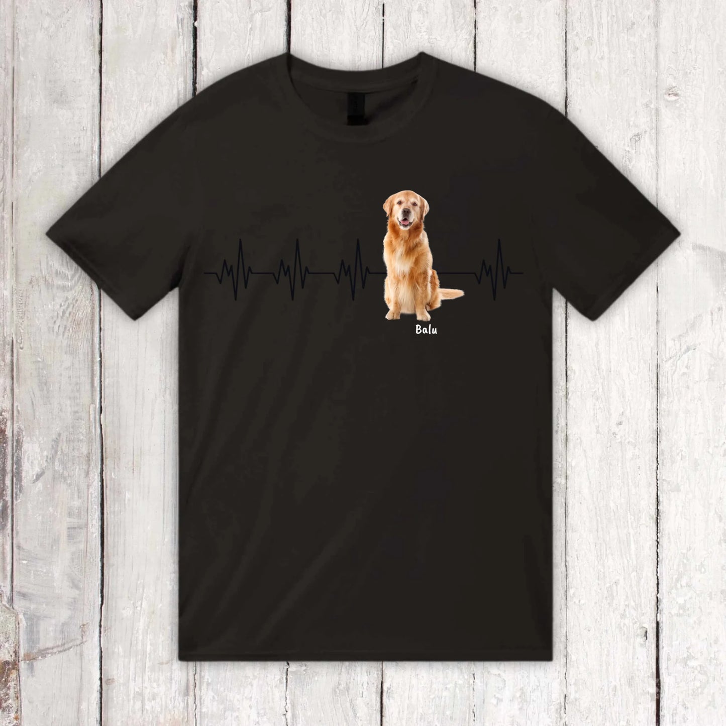 Heartbeat with photo - Personalized T-shirt (2) 