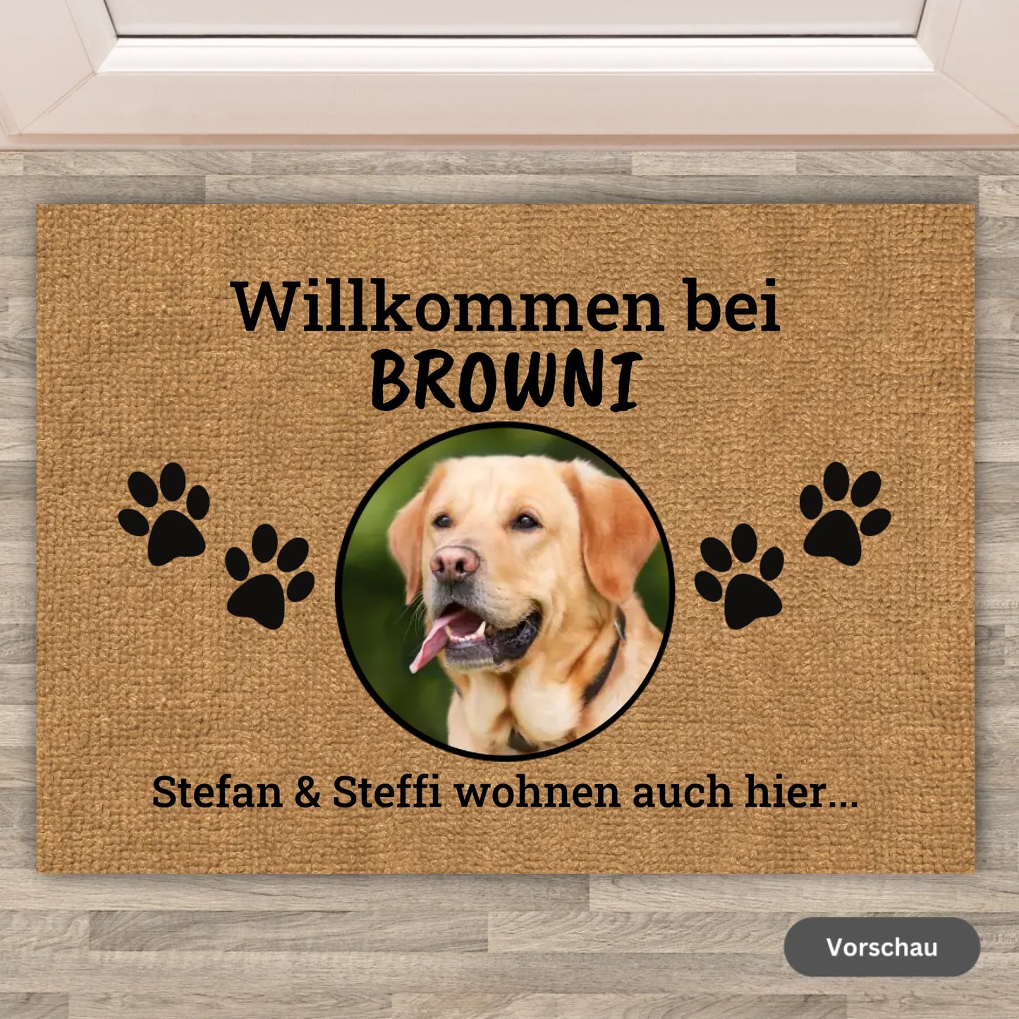 Personalisierte Fußmatte: Willkommen bei uns - Eigene Foto Fußmatte | Personalize Palace