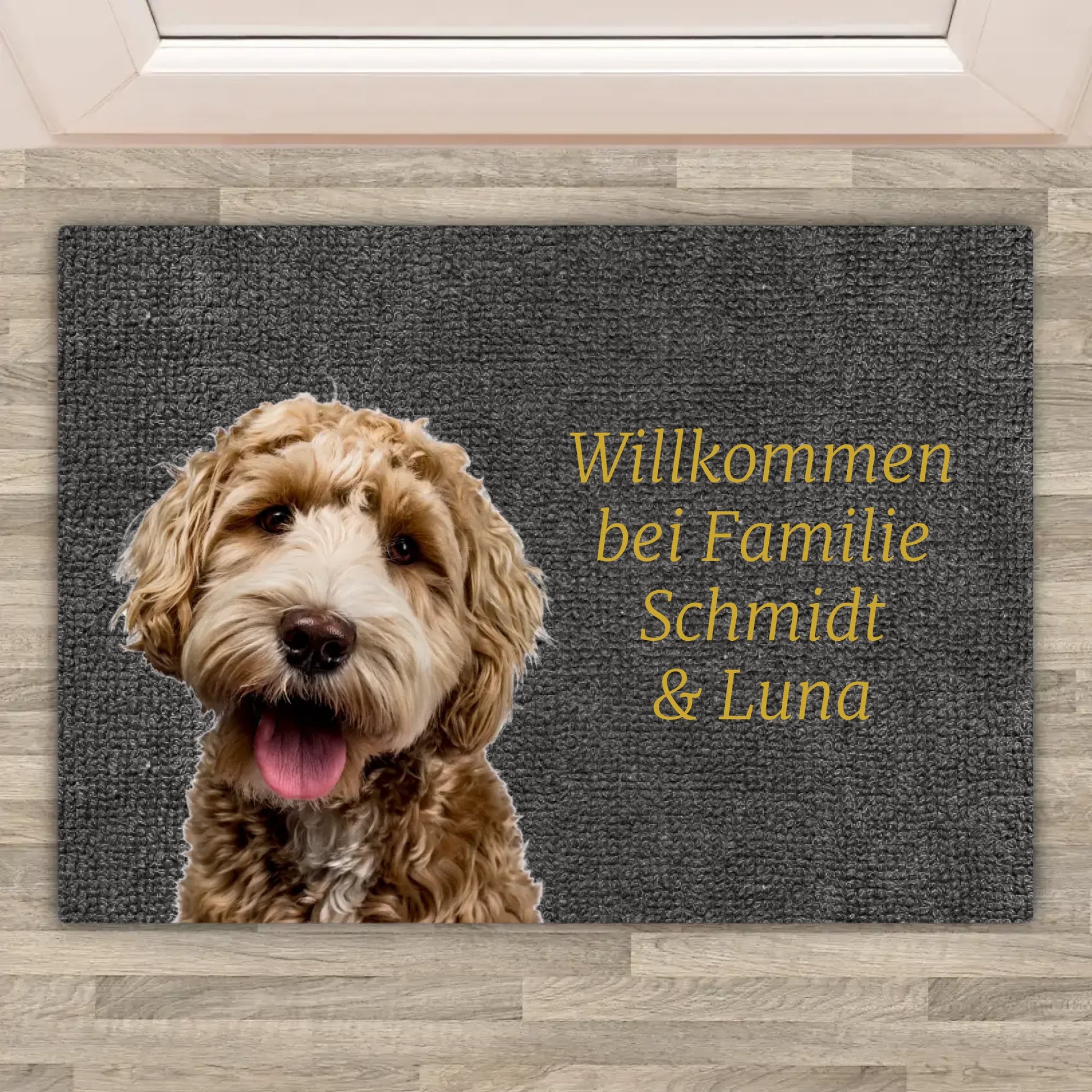 Personalisierte Fußmatte: Willkommen bei uns - Eigene Foto Fußmatte | Personalize Palace
