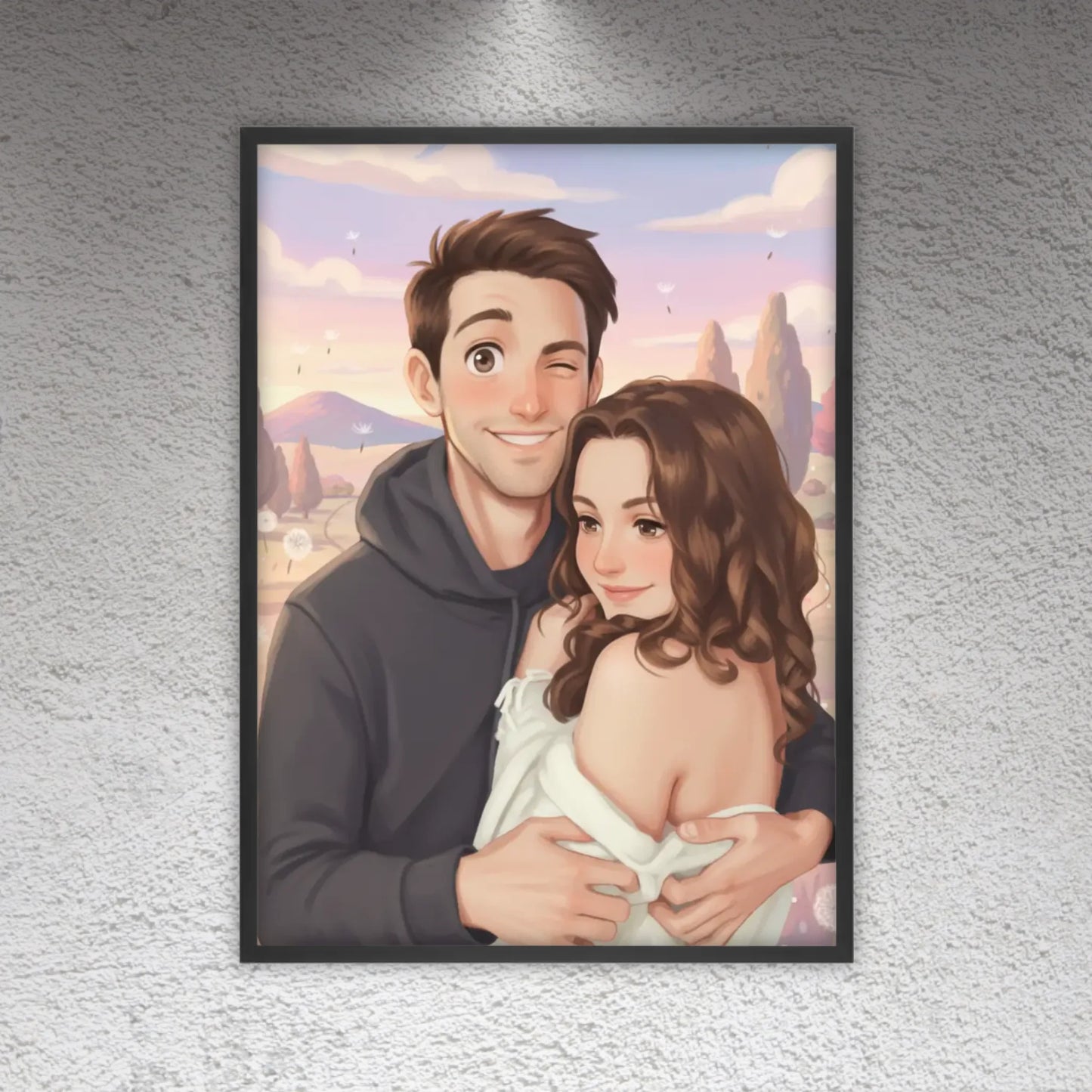 Anime Portrait Poster – Your picture in Ghibli style – personalized poster with frame