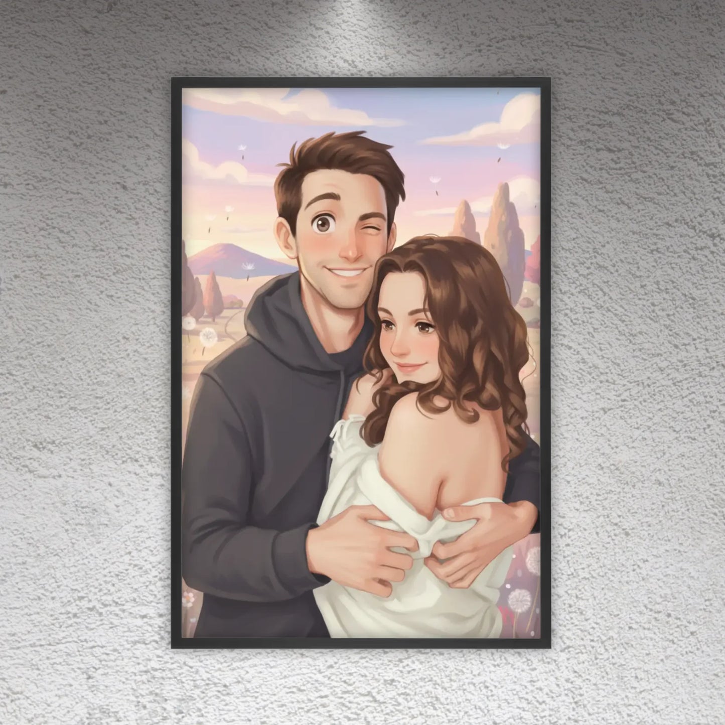 Anime Portrait Poster – Your picture in Ghibli style – personalized poster with frame