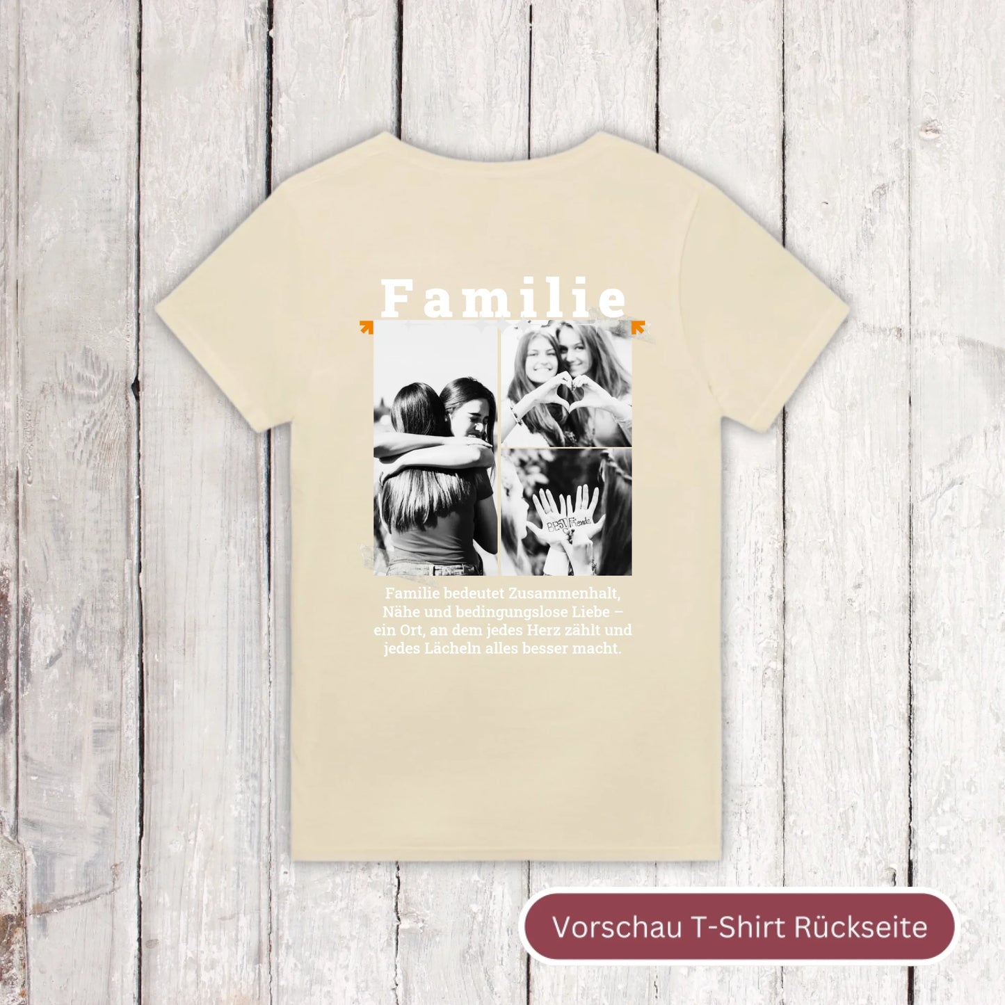 "Family" hoodie with up to 3 photos - personalized hoodie