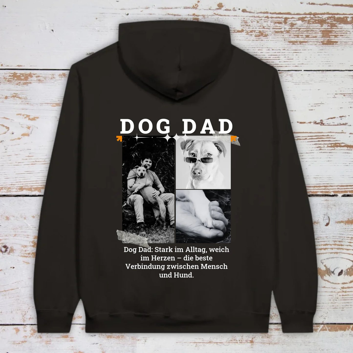 Dog Dad mit bis zu 3 Fotos - individueller Hoodie | Personalize Palace