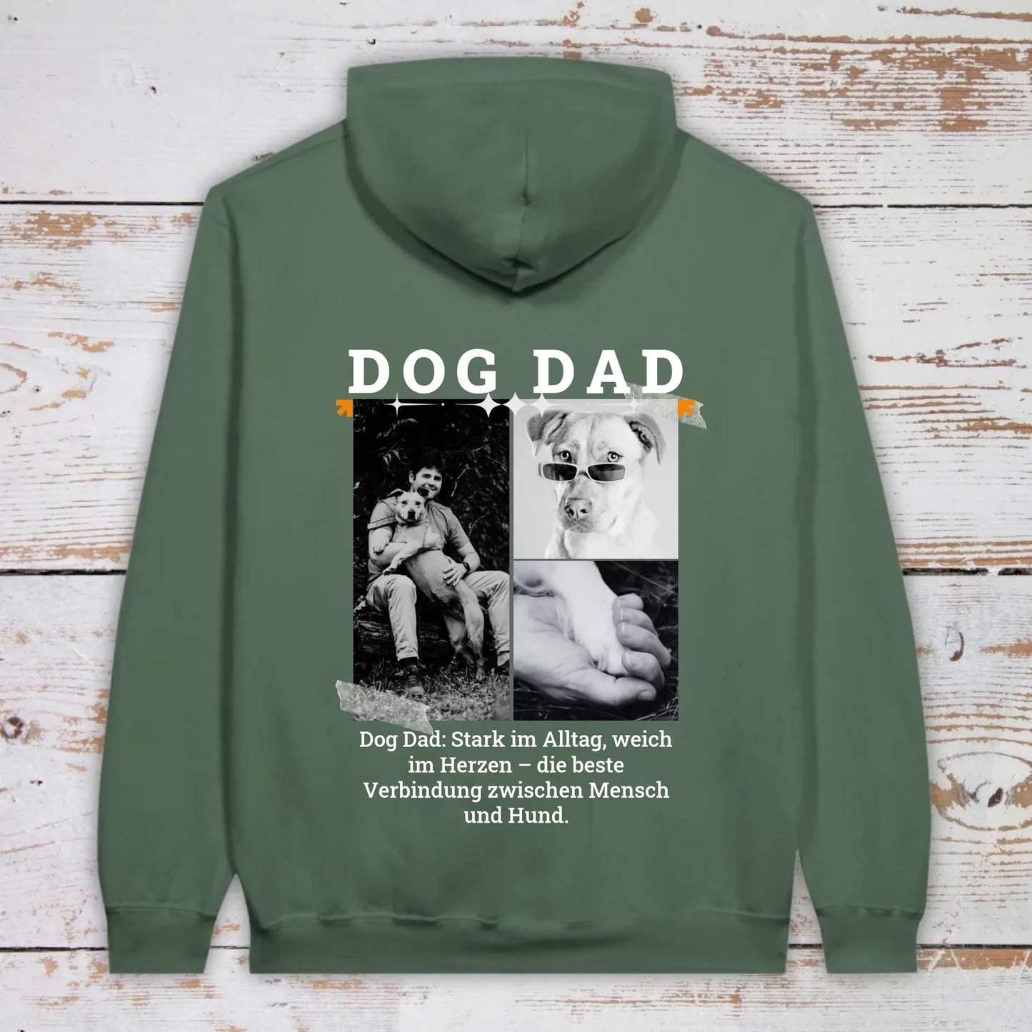Dog Dad mit bis zu 3 Fotos - individuelles T-Shirt | Personalize Palace