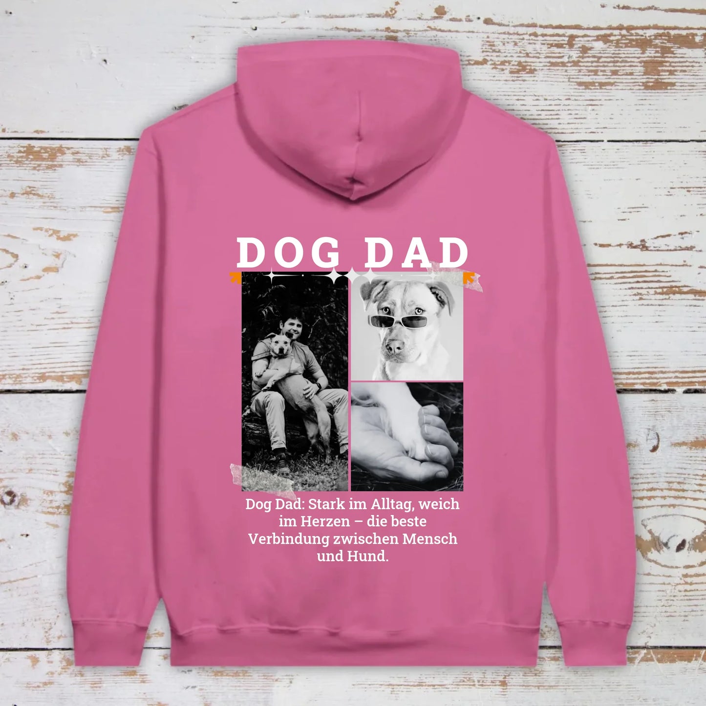 Dog Dad mit bis zu 3 Fotos - individuelles T-Shirt | Personalize Palace
