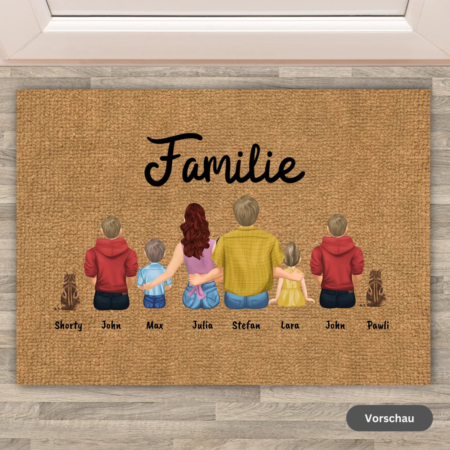 Family - Personalized door sign with house number
