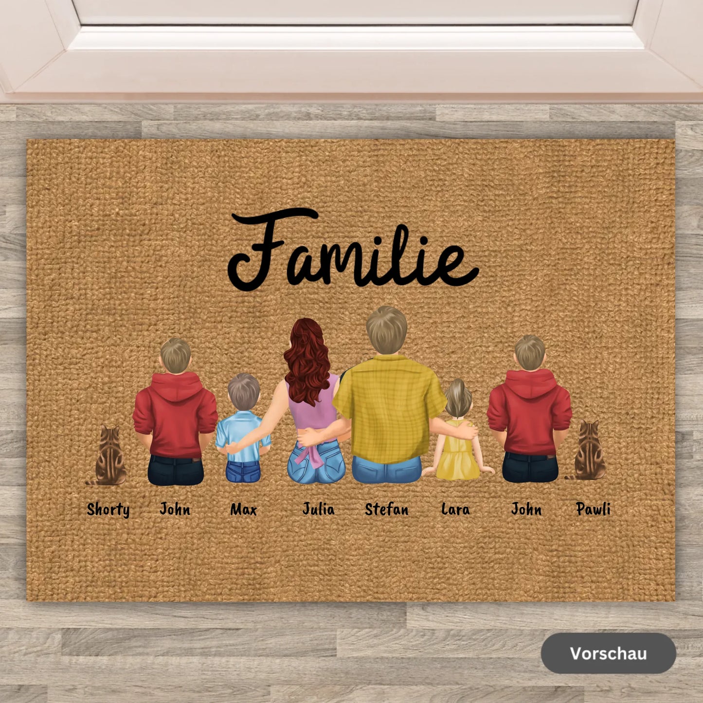 HOME LIVES HERE - Personalized Photo Pet Doormat 