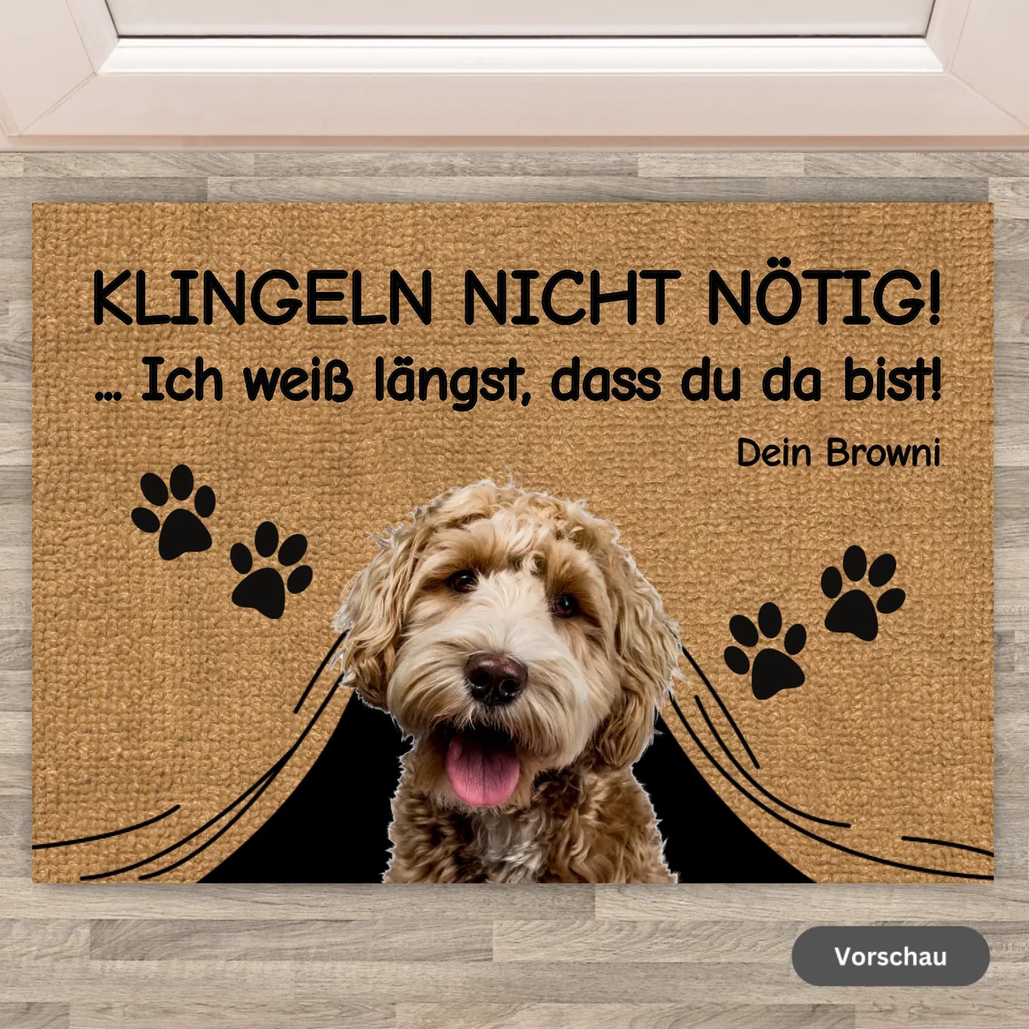 HERE WATCHES - Personalized Dog Doormat