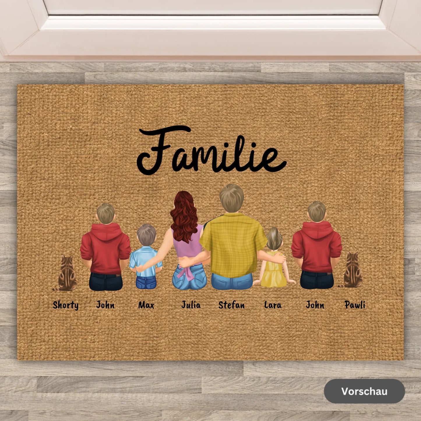 No need to ring the bell - Personalized doormat