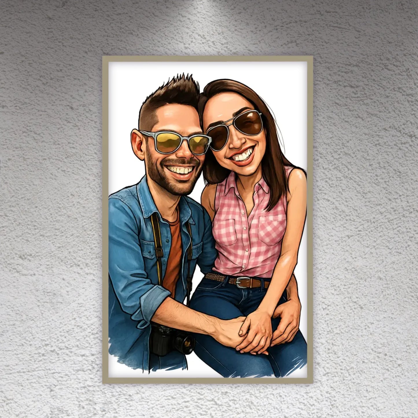 Dein Foto als Karikatur - individuelle Leinwand