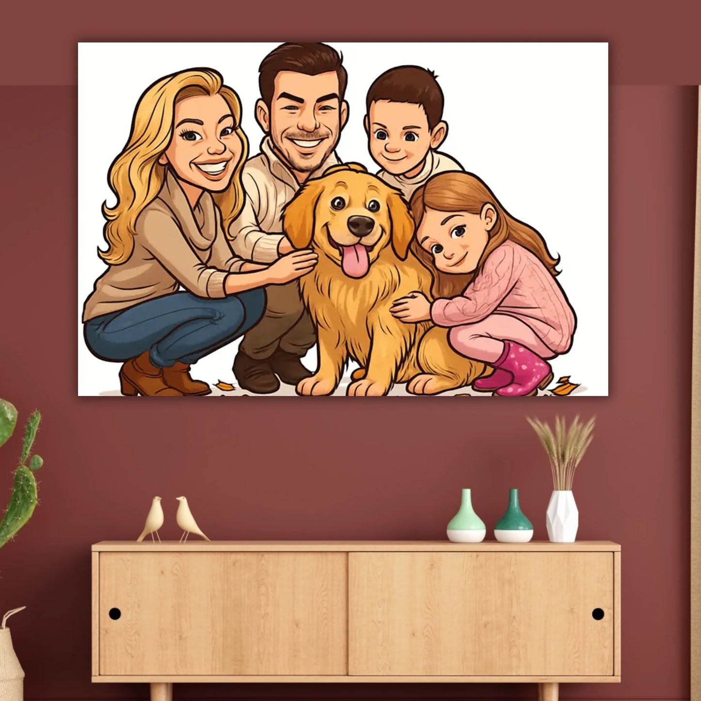Dein Foto als Karikatur - individuelle Leinwand | Personalize Palace