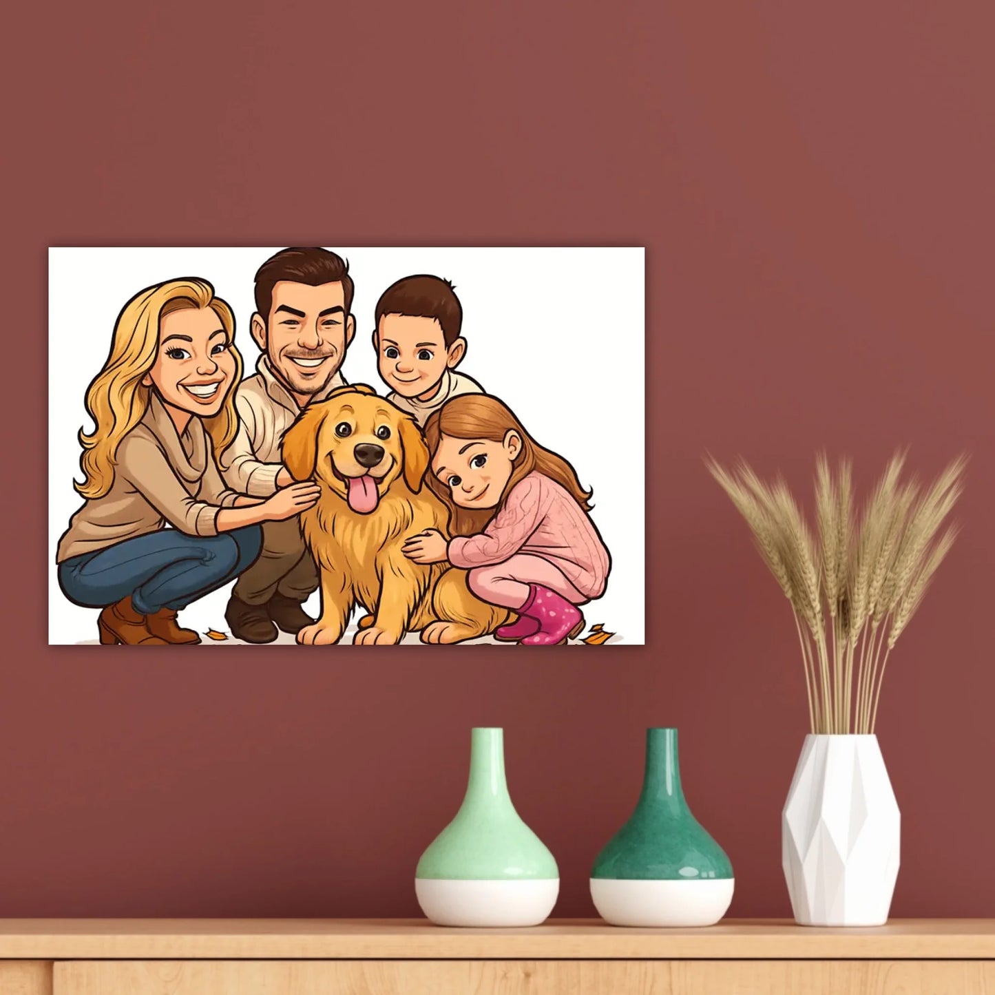Dein Foto als Karikatur - individuelle Leinwand | Personalize Palace