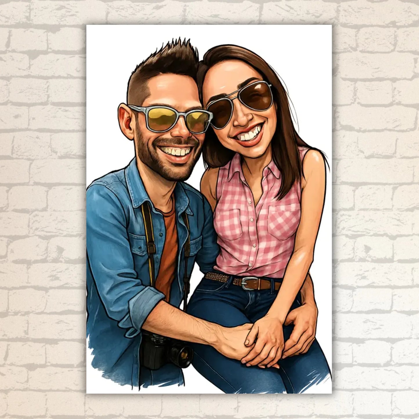 Dein Foto als Karikatur - individuelle Leinwand