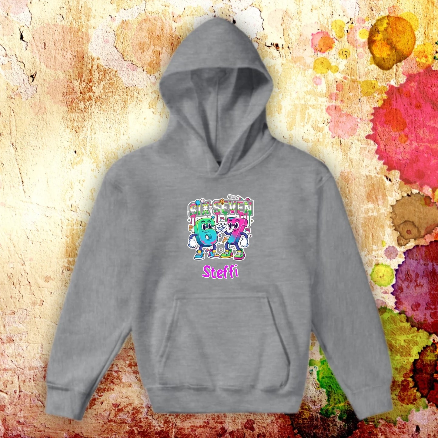 Six Seven (6 7) mit Name - individuelles Kinder T-Shirt