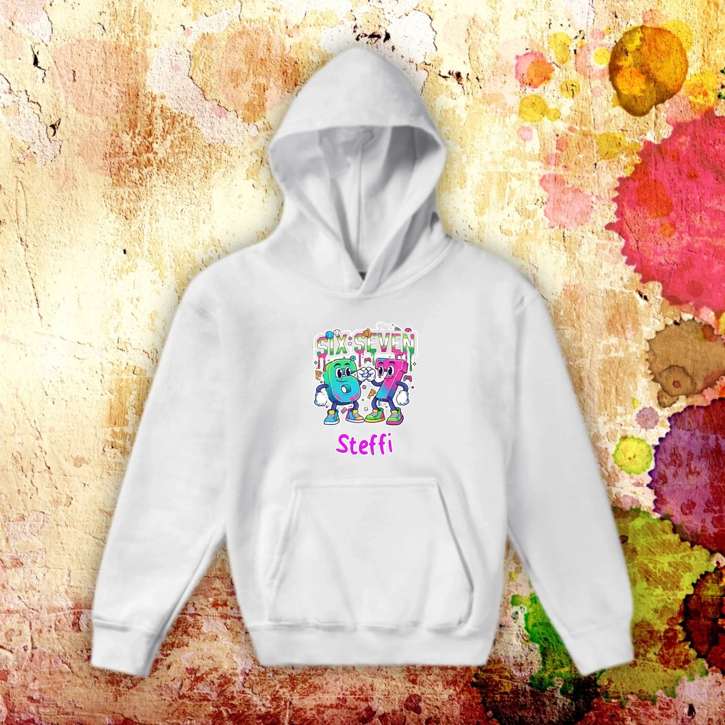 Six Seven (6 7) mit Name - individuelles Kinder T-Shirt