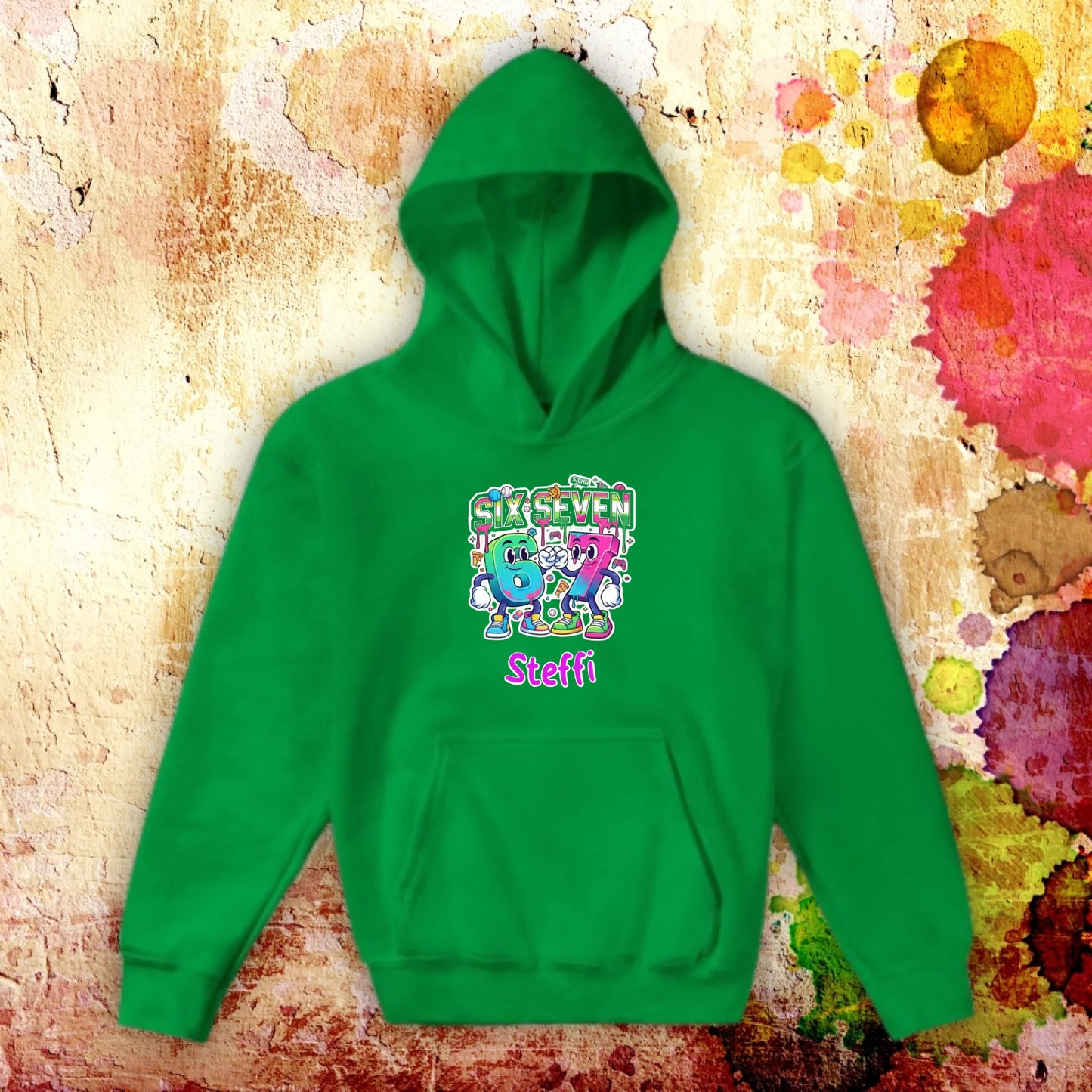 Six Seven (6 7) mit Name - individuelles Kinder T-Shirt