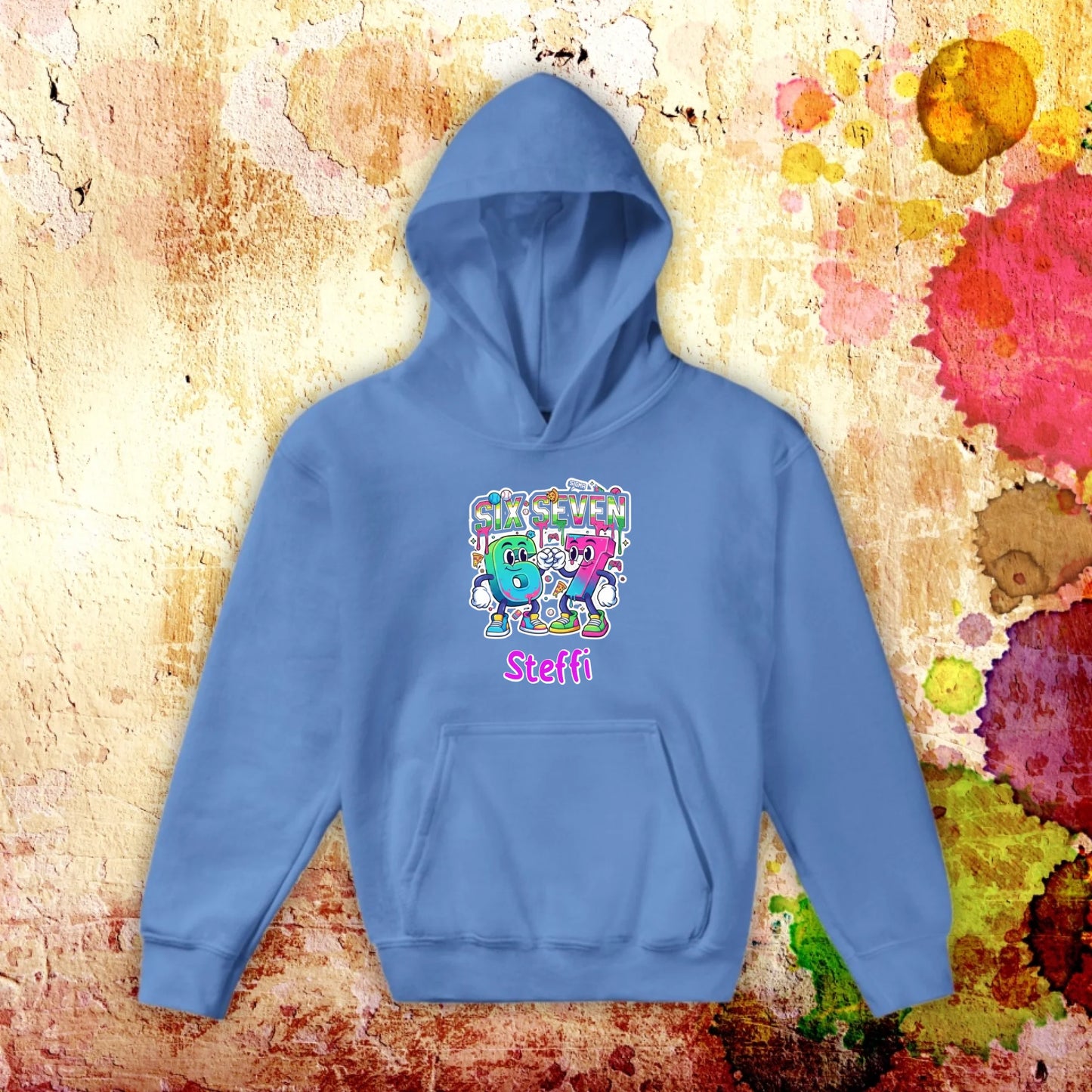 Six Seven (6 7) mit Name - individuelles Kinder T-Shirt