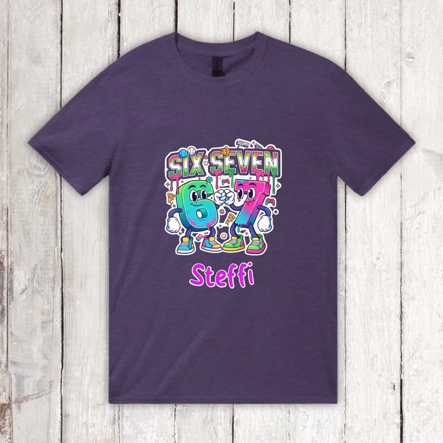 Six Seven (6 7) mit Name - individueller Kinder Hoodie