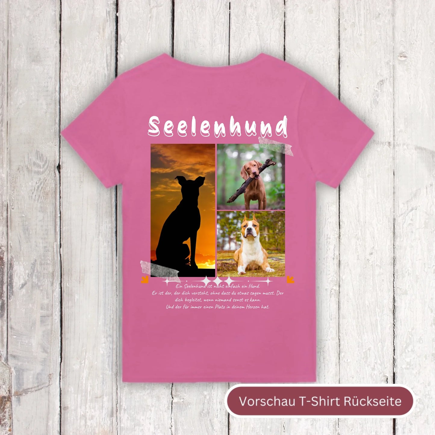 Seelenhund mit Foto und Text - individuelles T-Shirt | Personalize Palace