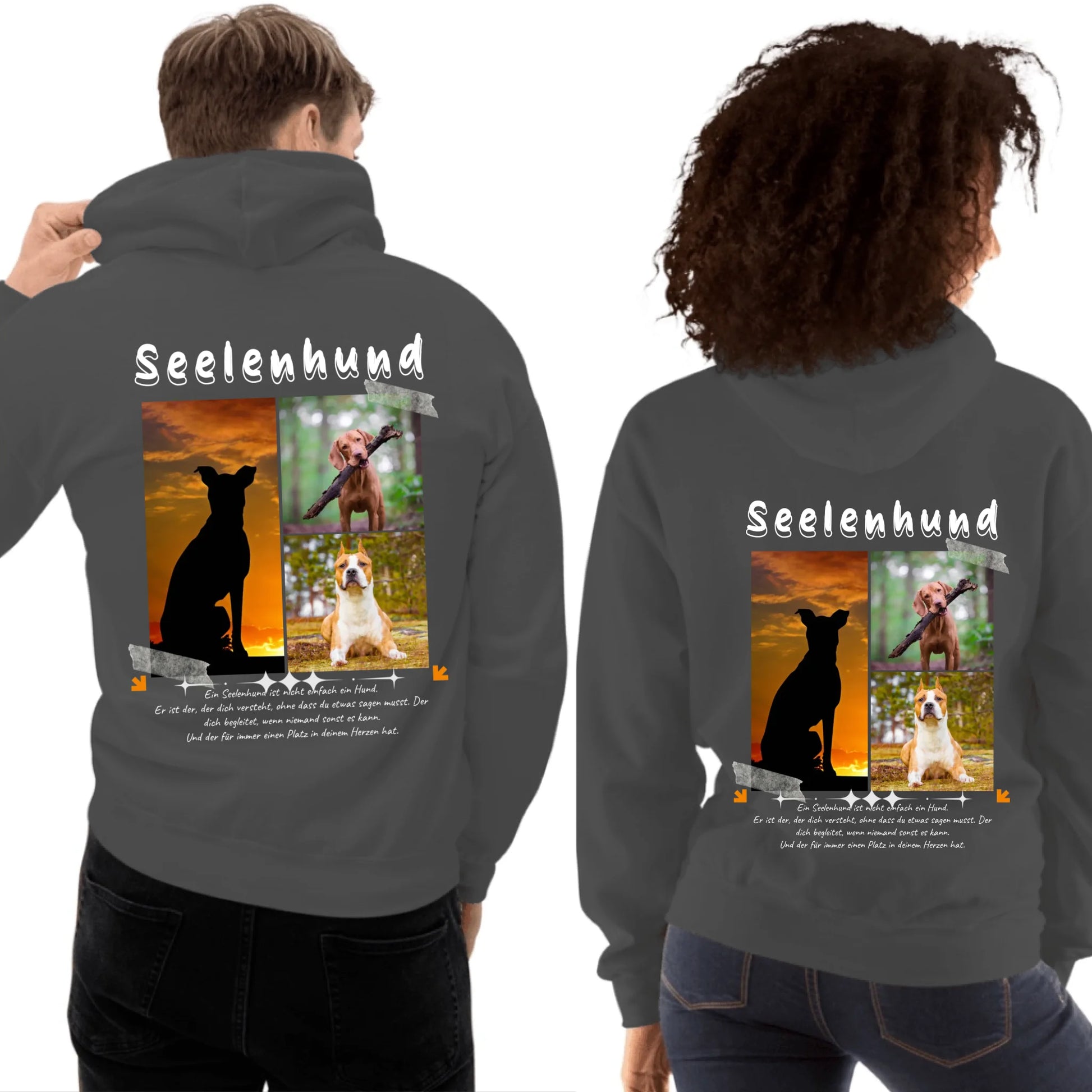 Seelenhund mit Foto und Text - individueller Hoodie | Personalize Palace