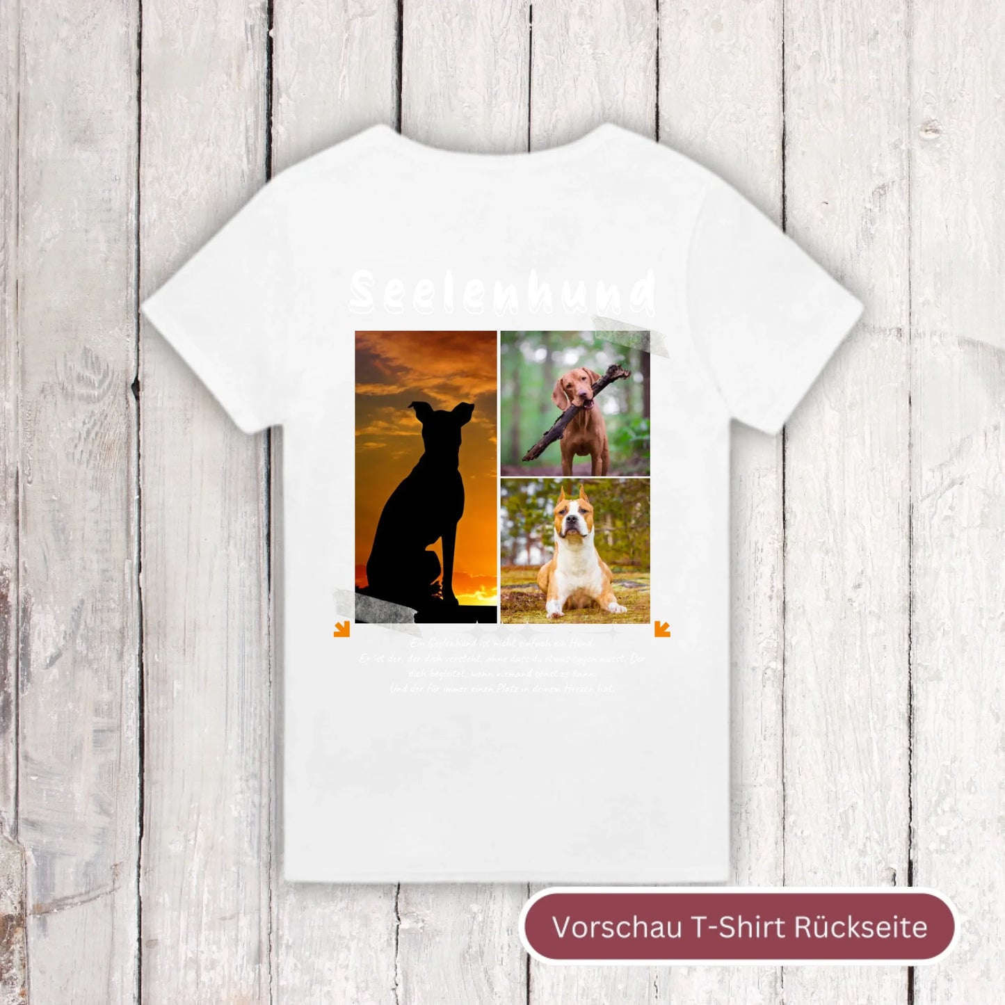 Seelenhund mit Foto und Text - individueller Hoodie