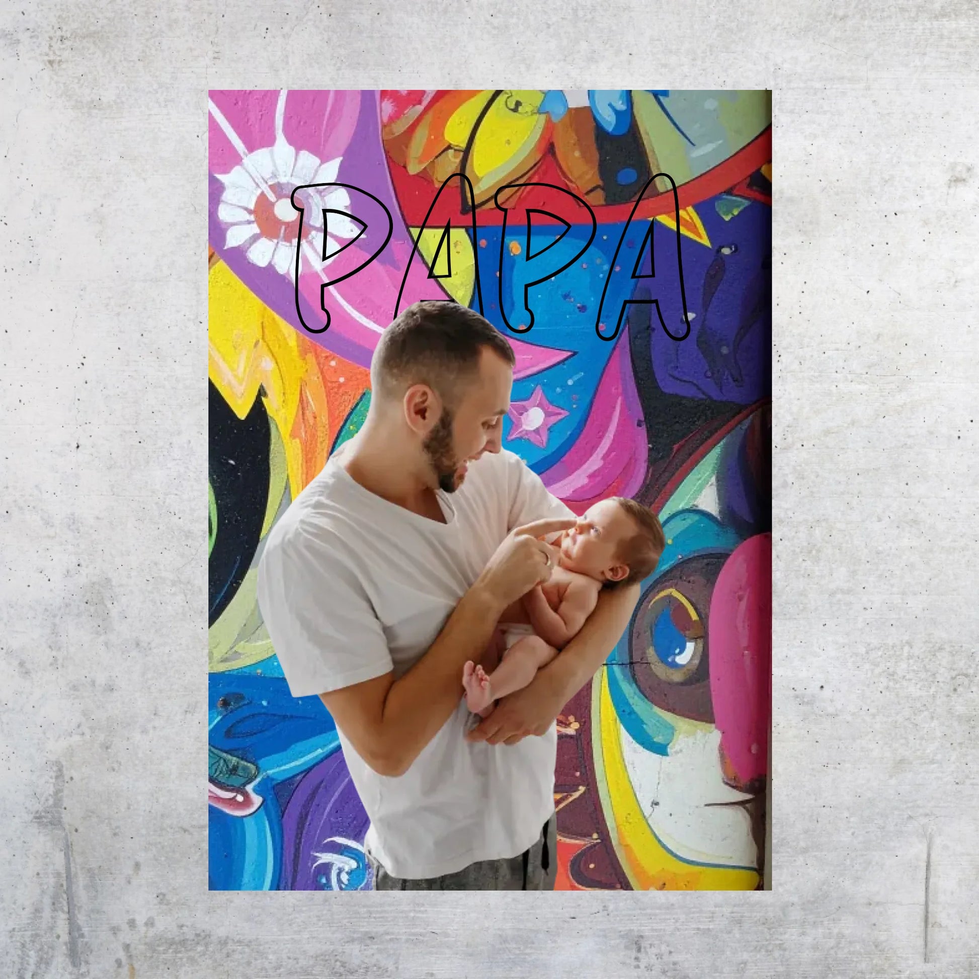 Personalisiertes Papa/Dad Poster mit Foto – Geschenk für Papa zum Vatertag | Personalize Palace
