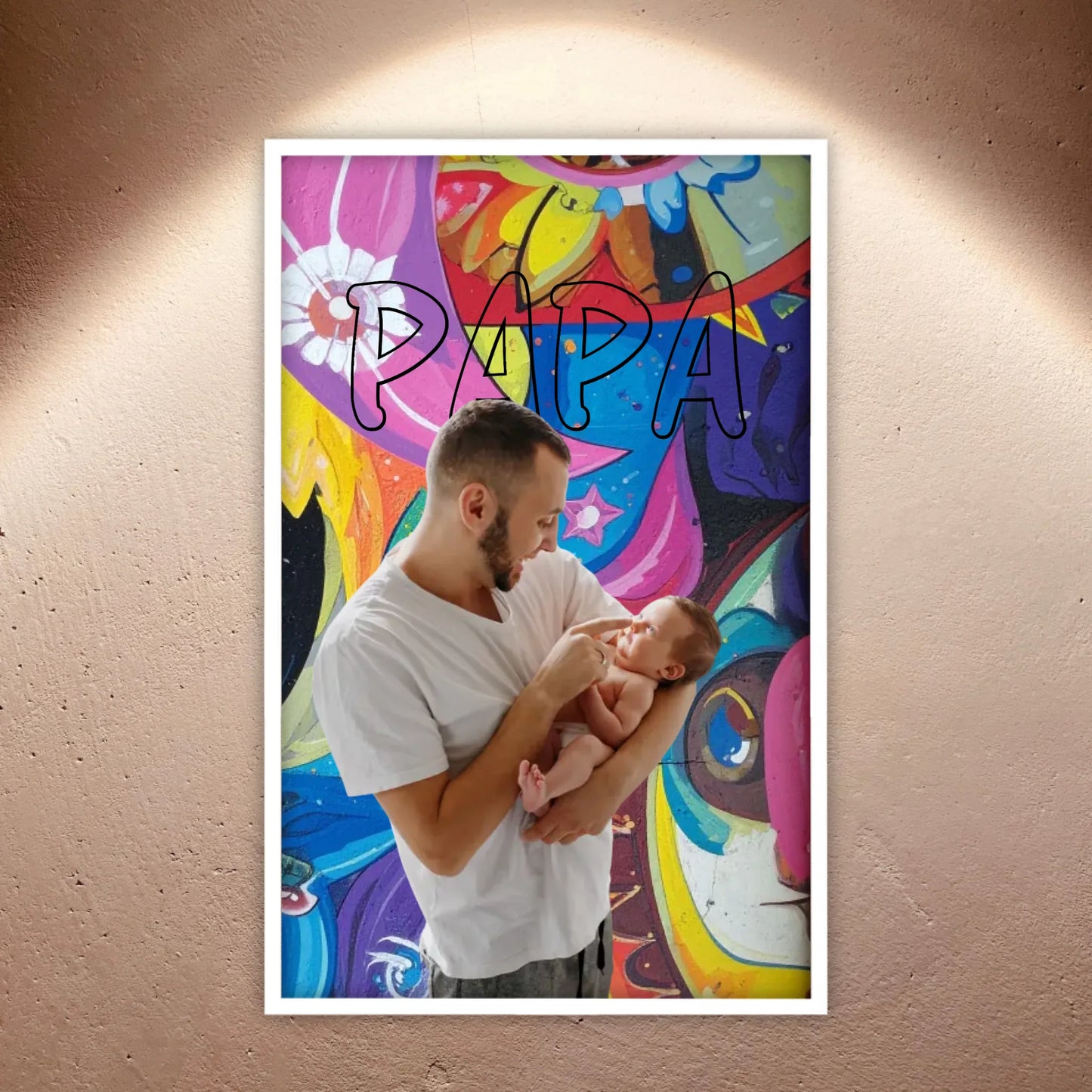 Personalisiertes Papa/Dad Poster mit Foto – Geschenk für Papa zum Vatertag