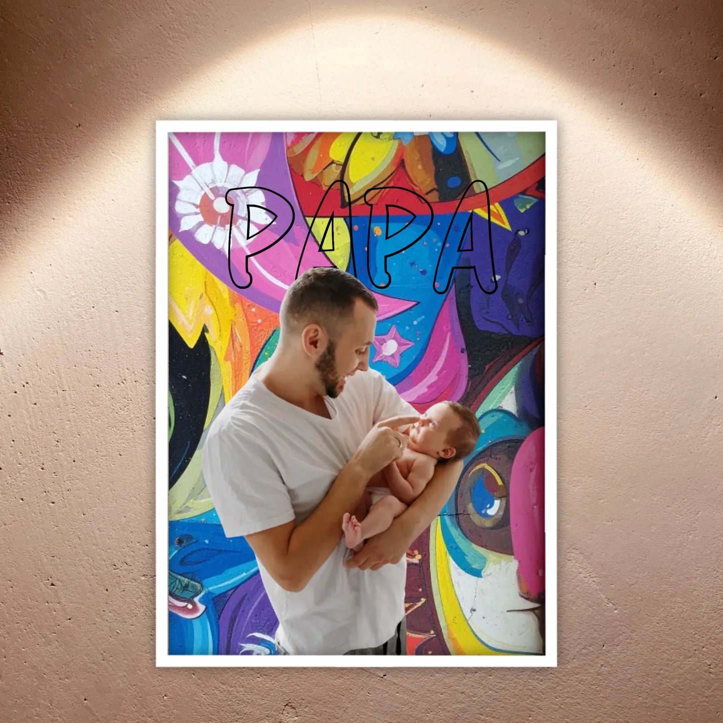 Personalisiertes Papa/Dad Poster mit Foto – Geschenk für Papa zum Vatertag