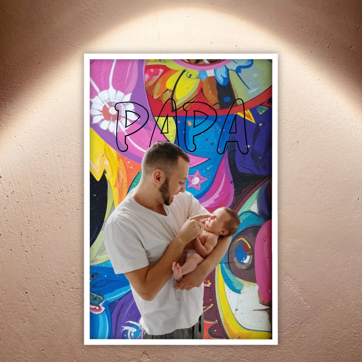 Personalisiertes Papa/Dad Poster mit Foto – Geschenk für Papa zum Vatertag
