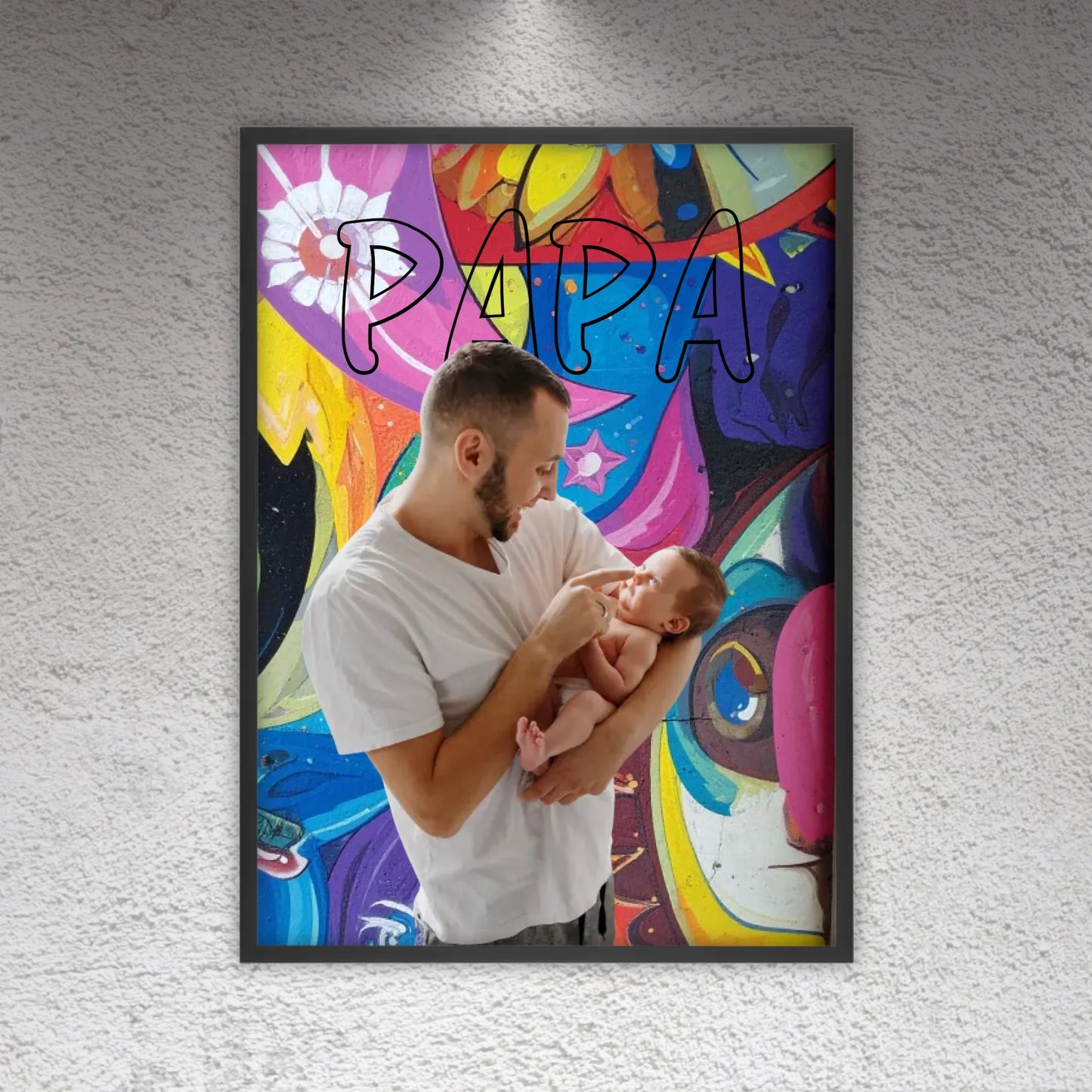 Personalisiertes Papa/Dad Poster mit Foto – Geschenk für Papa zum Vatertag