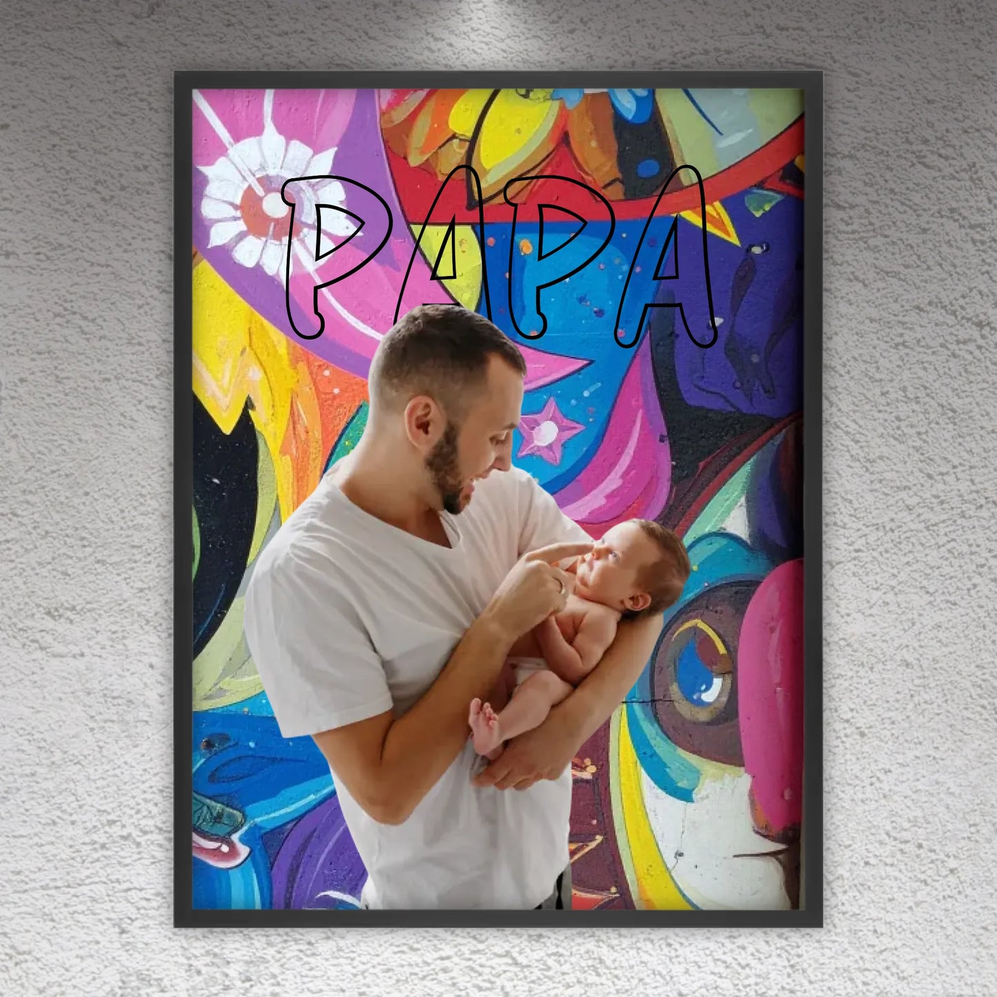 Personalisiertes Papa/Dad Poster mit Foto – Geschenk für Papa zum Vatertag
