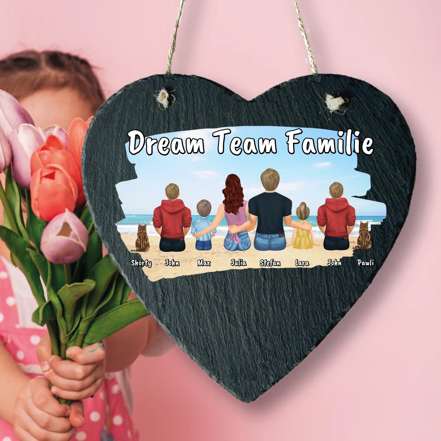 Unsere Familie auf Schiefer - individuelle Schiefertafel | Personalize Palace