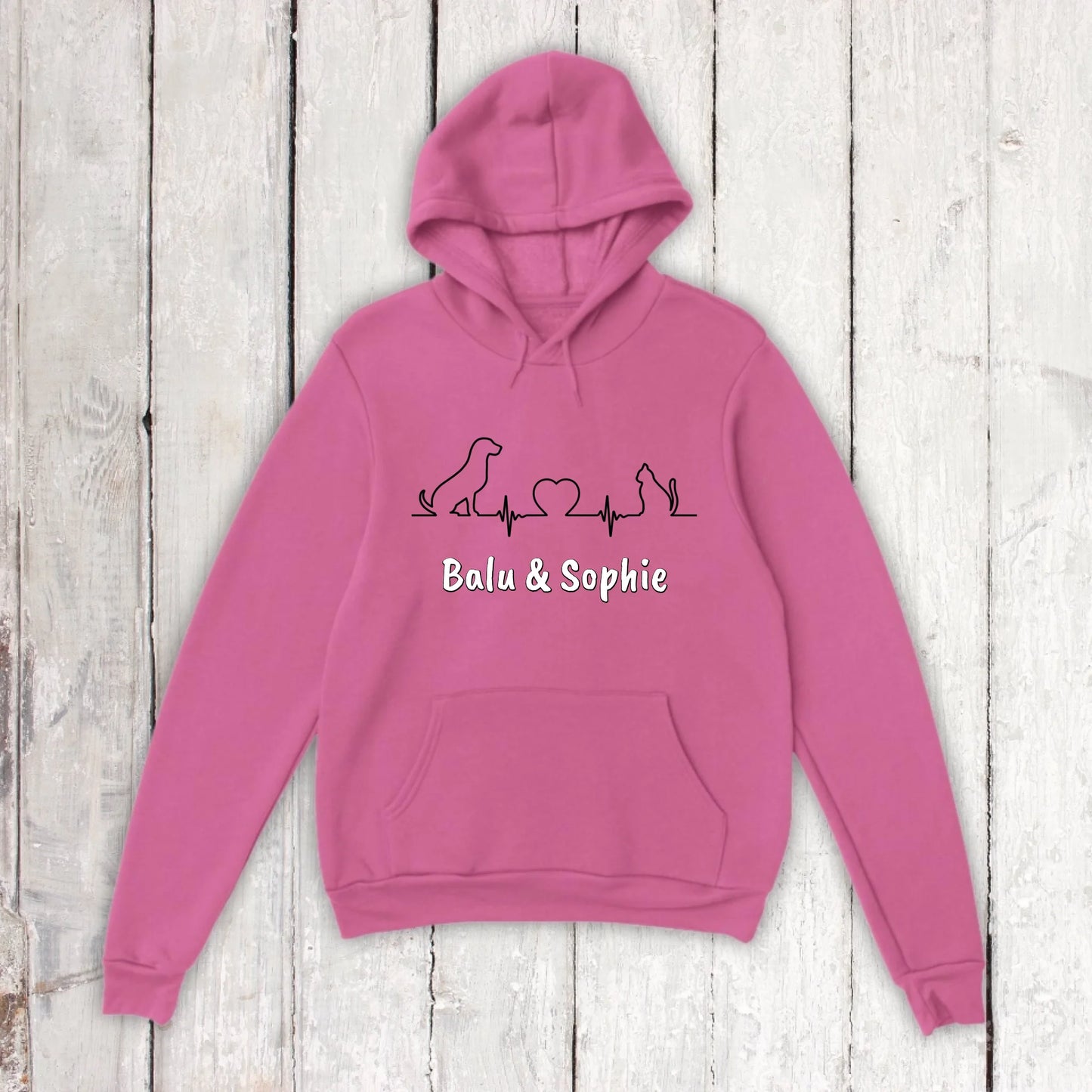 Herzschlag für Tiere - Individueller Unisex Hoodie | Personalize Palace