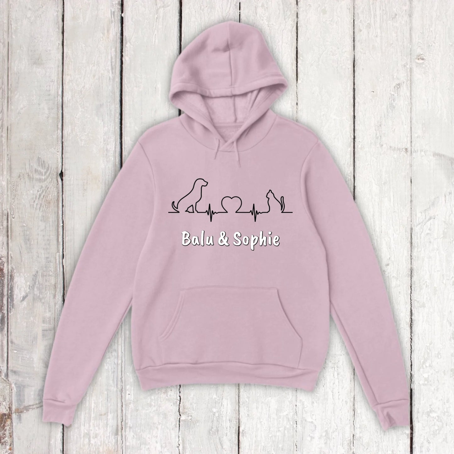 Herzschlag für Tiere - Individueller Unisex Hoodie | Personalize Palace