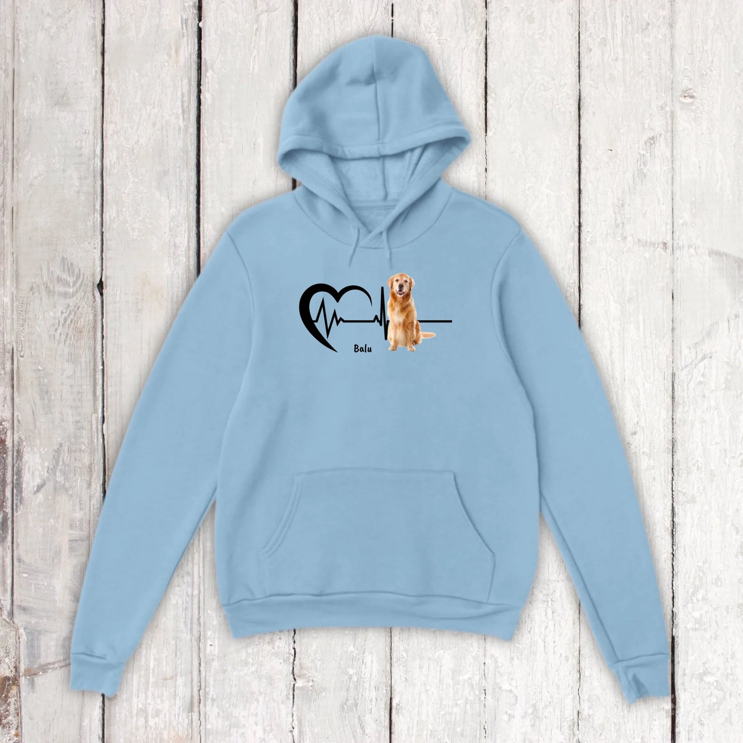Heartbeat with photo - Personalized T-shirt 