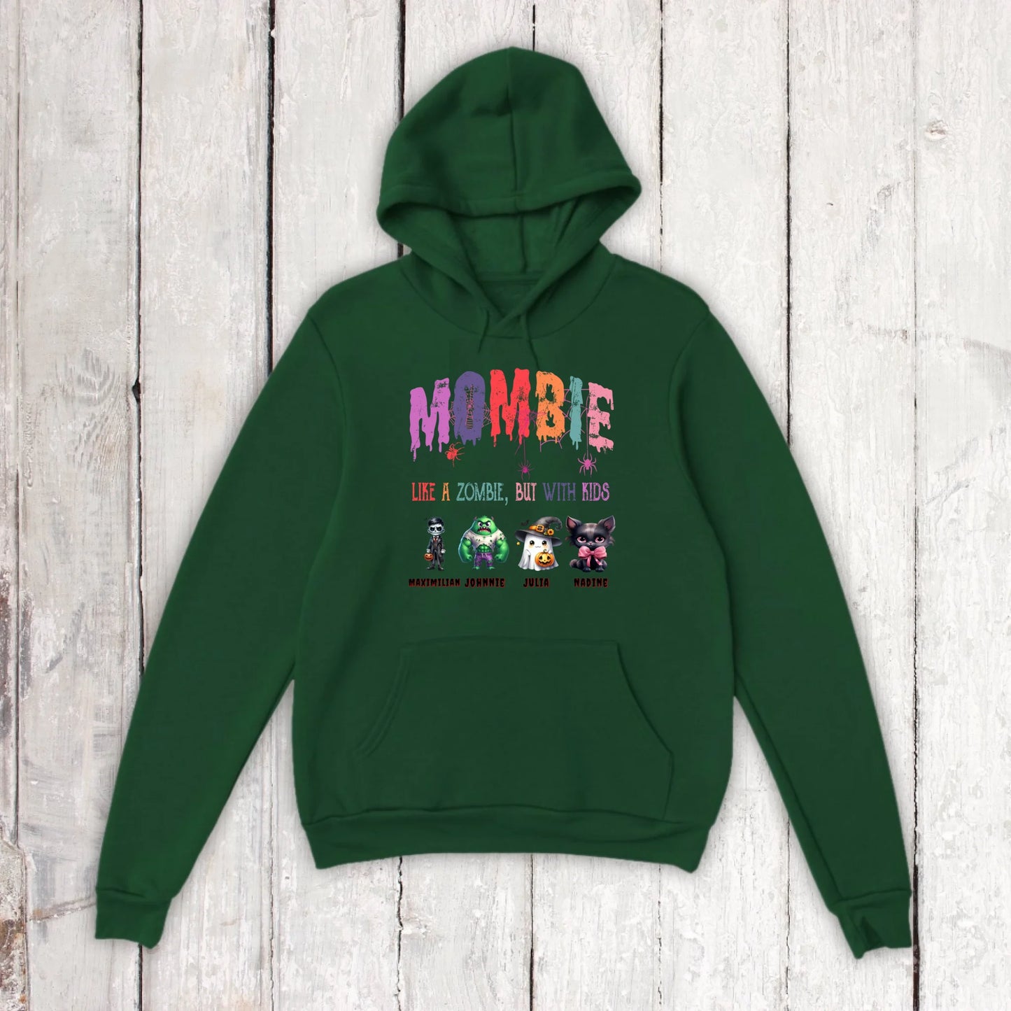 Mombie, halb Mom, halb Zombie - Individuelles Hoodie Halloween Design | Personalize Palace