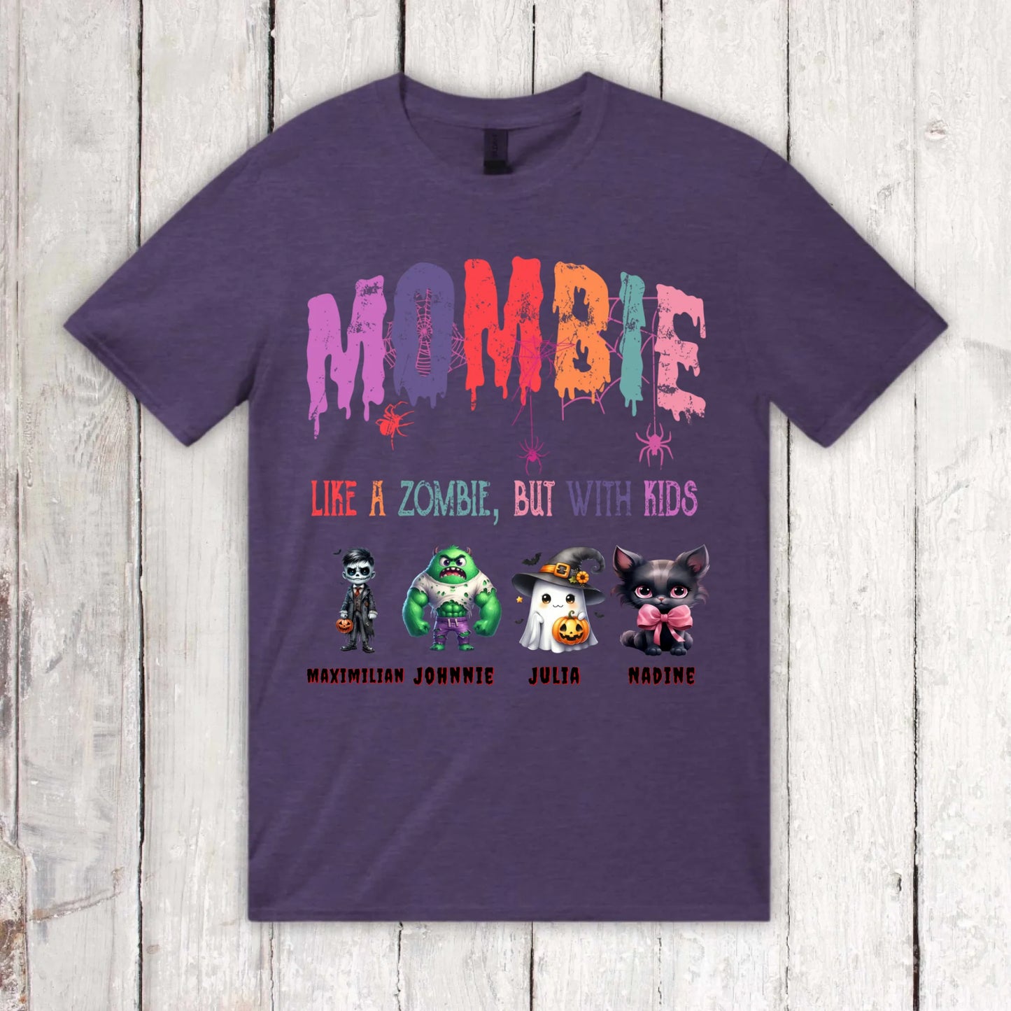 Mombie, half mom, half zombie - Custom Halloween hoodie design