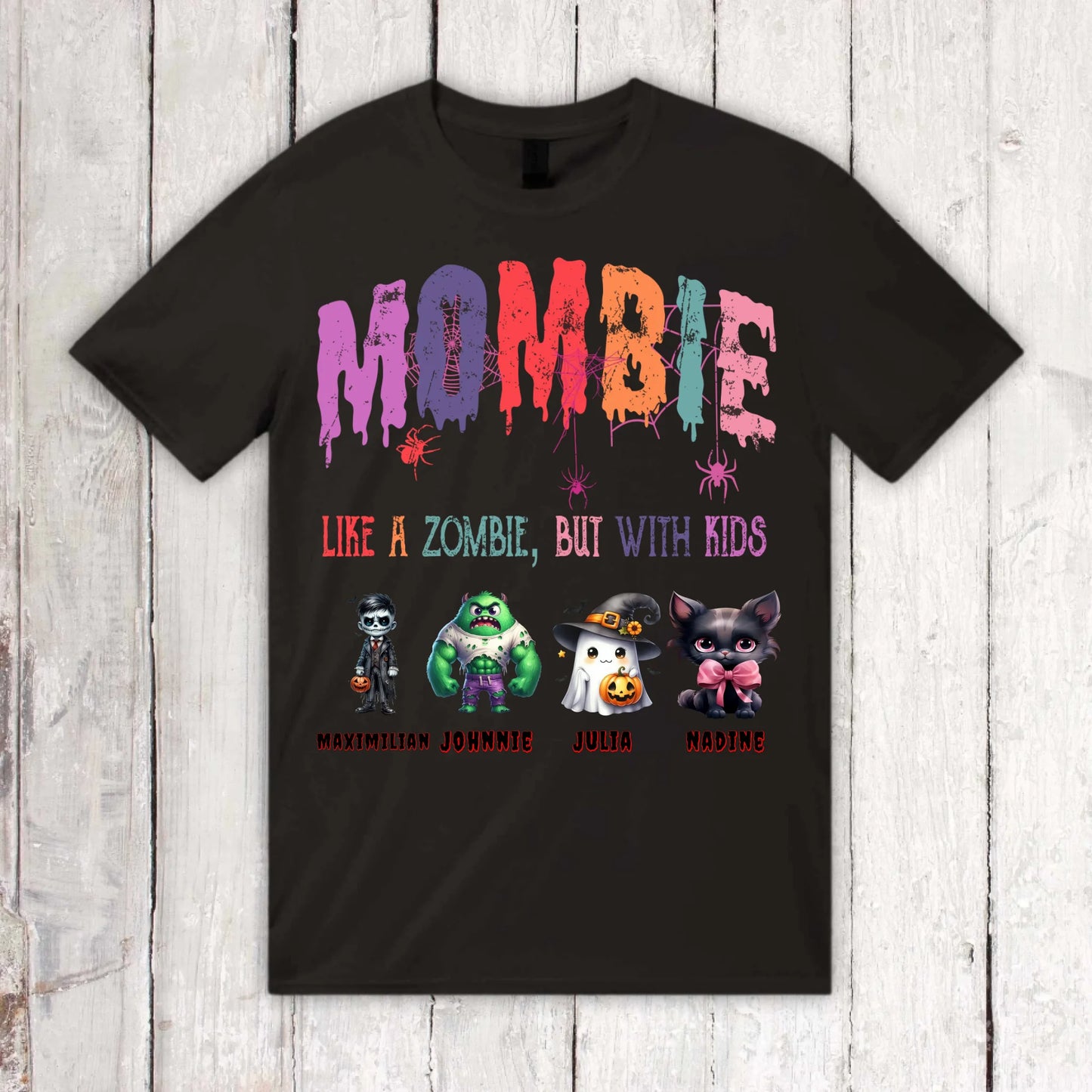 Mombie, half mom, half zombie - Custom Halloween hoodie design