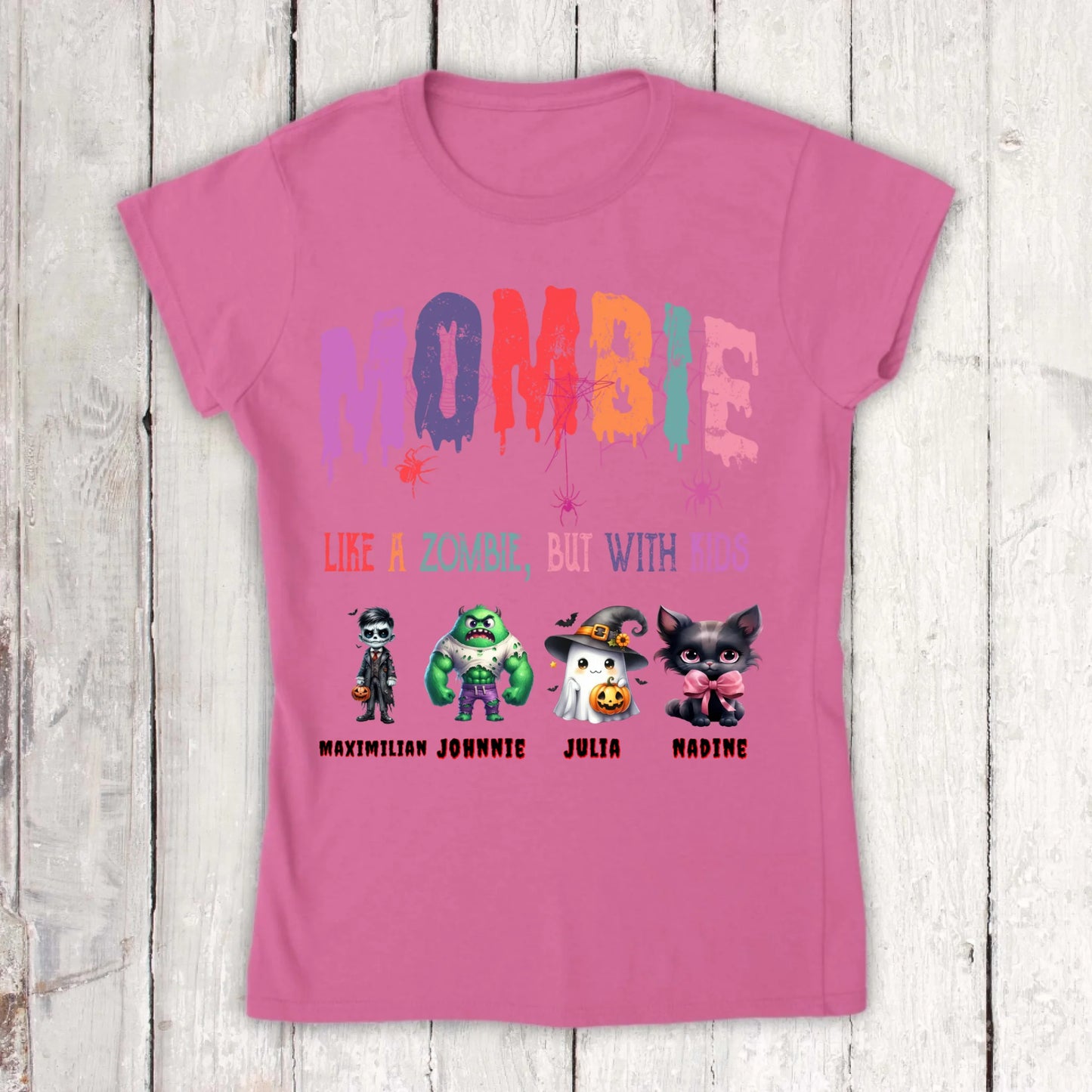 Mombie, half mom, half zombie - Custom Halloween hoodie design