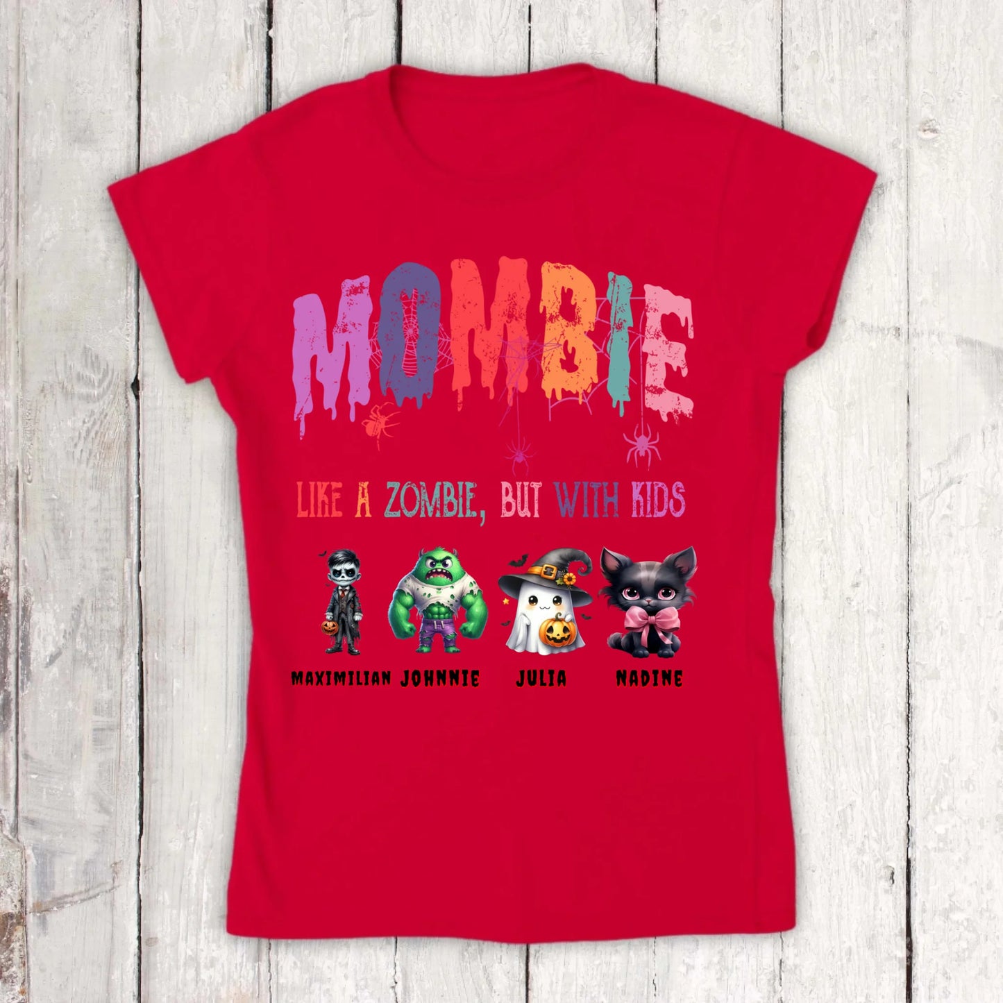 Mombie, half mom, half zombie - Custom Halloween hoodie design