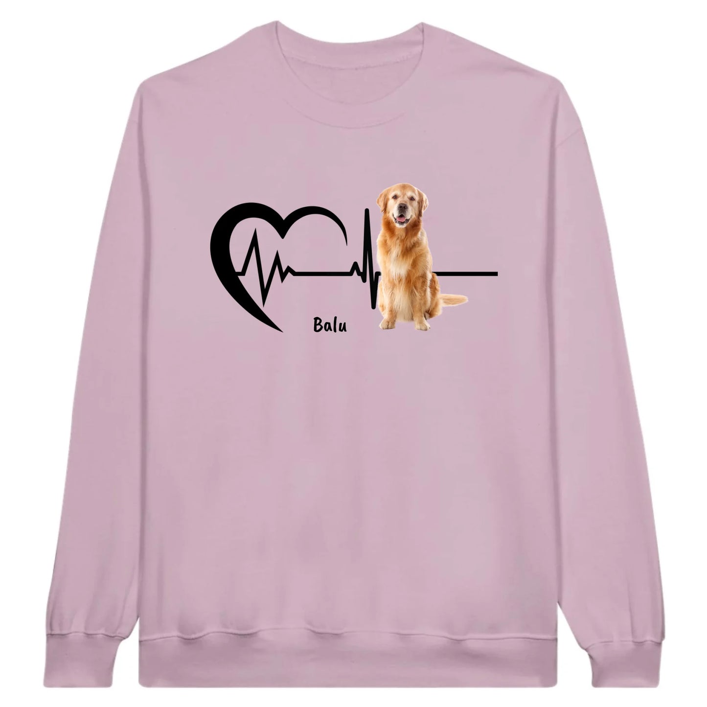 Heartbeat with photo - Personalized hoodie or sweatshirt