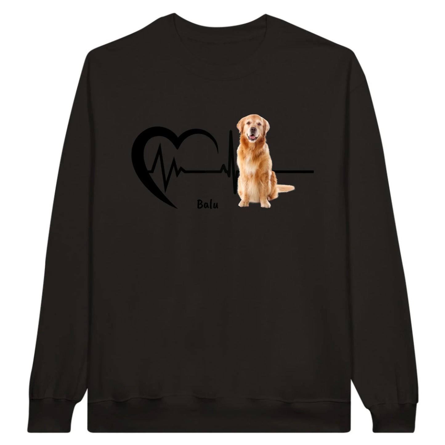 Heartbeat with photo - Personalized hoodie or sweatshirt
