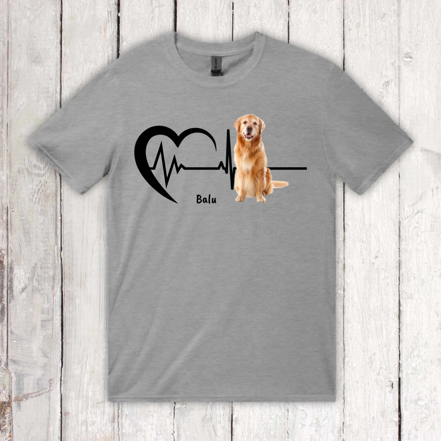 Heartbeat with photo - Personalized hoodie or sweatshirt