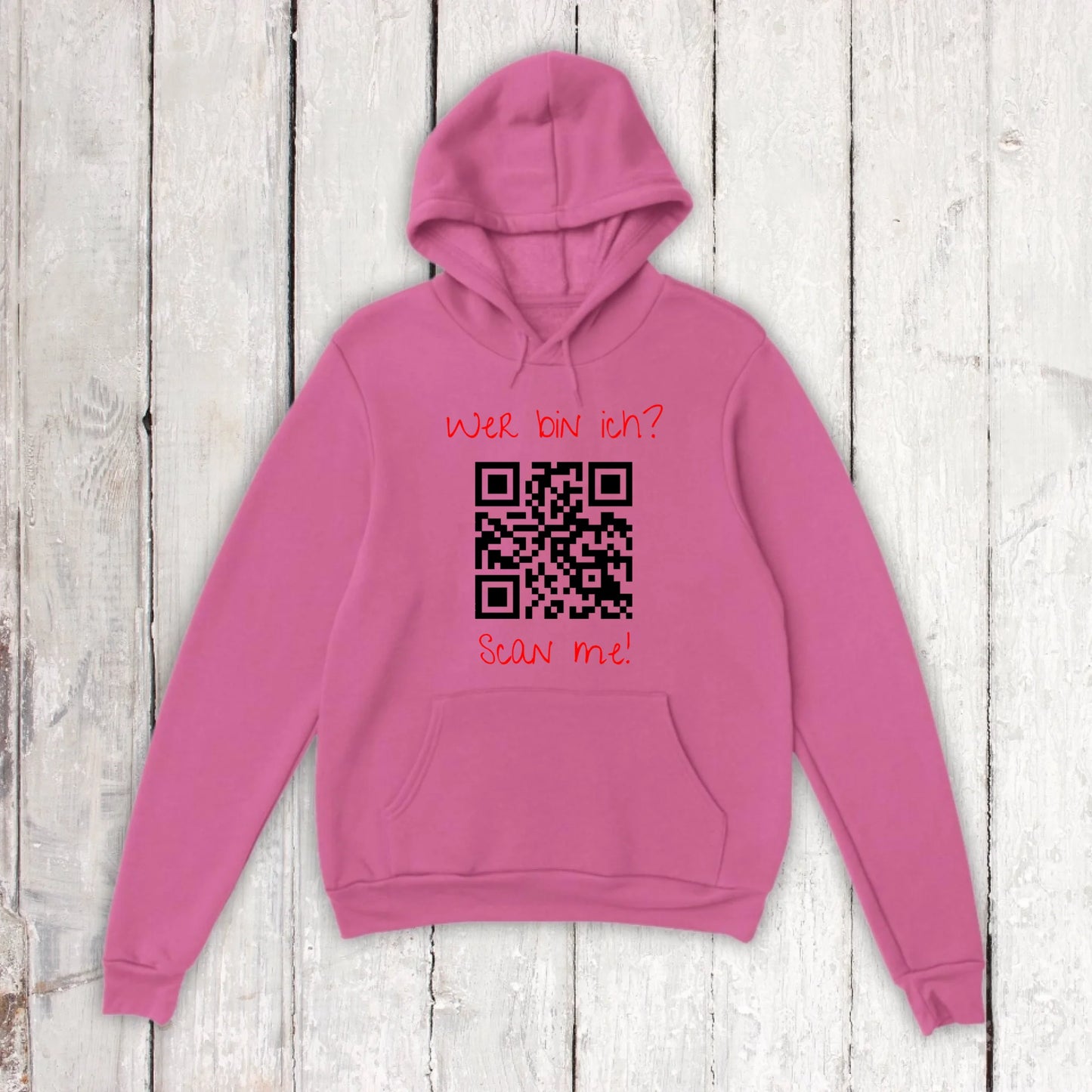 dein QR-Code | Strichcode mit Text - individueller Code Hoodie | Personalize Palace