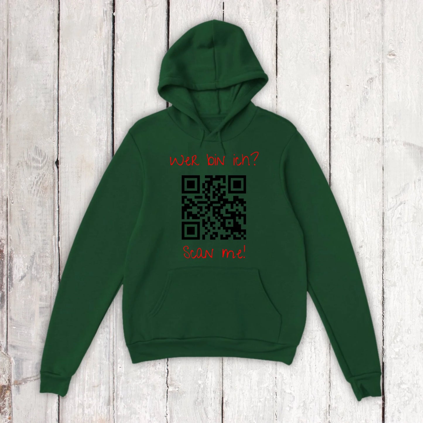 dein QR-Code | Strichcode mit Text - individueller Code Hoodie | Personalize Palace